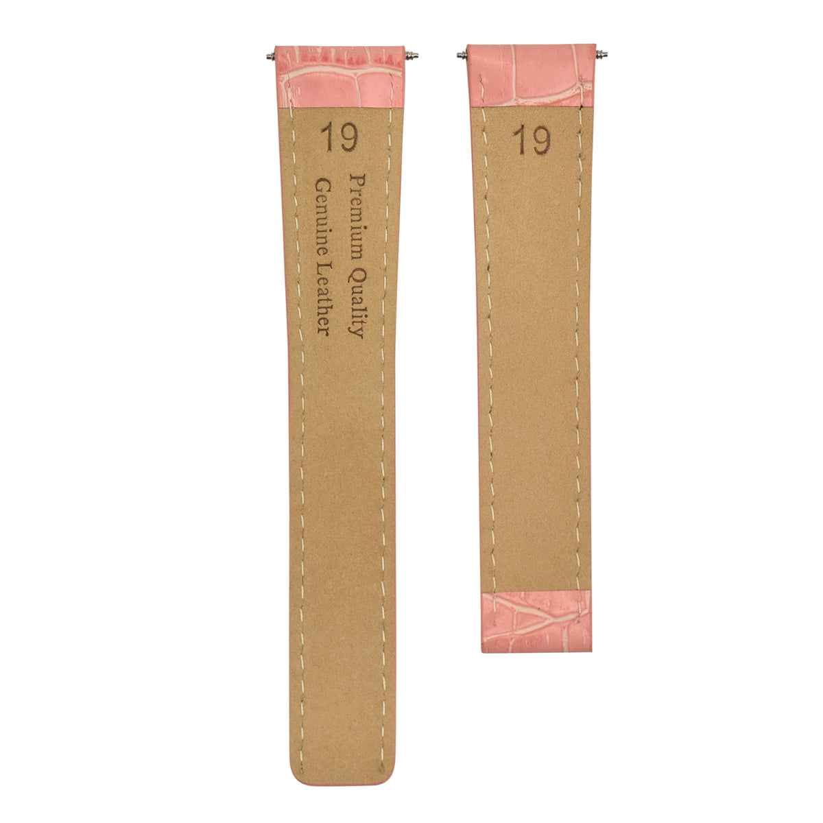 18MM LEATHER BAND WATCH STRAP FIT BREITLING PILOT DEPLOYMENT CLASP 18/16 PINK
