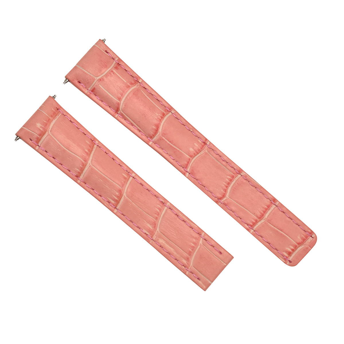 18MM LEATHER BAND WATCH STRAP FIT BREITLING PILOT DEPLOYMENT CLASP 18/16 PINK