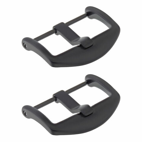 2-20MM THUMBNAIL TANG BUCKLE SCREW FOR PANERAI STRAP BAND RUBBER LEATHER BLACK