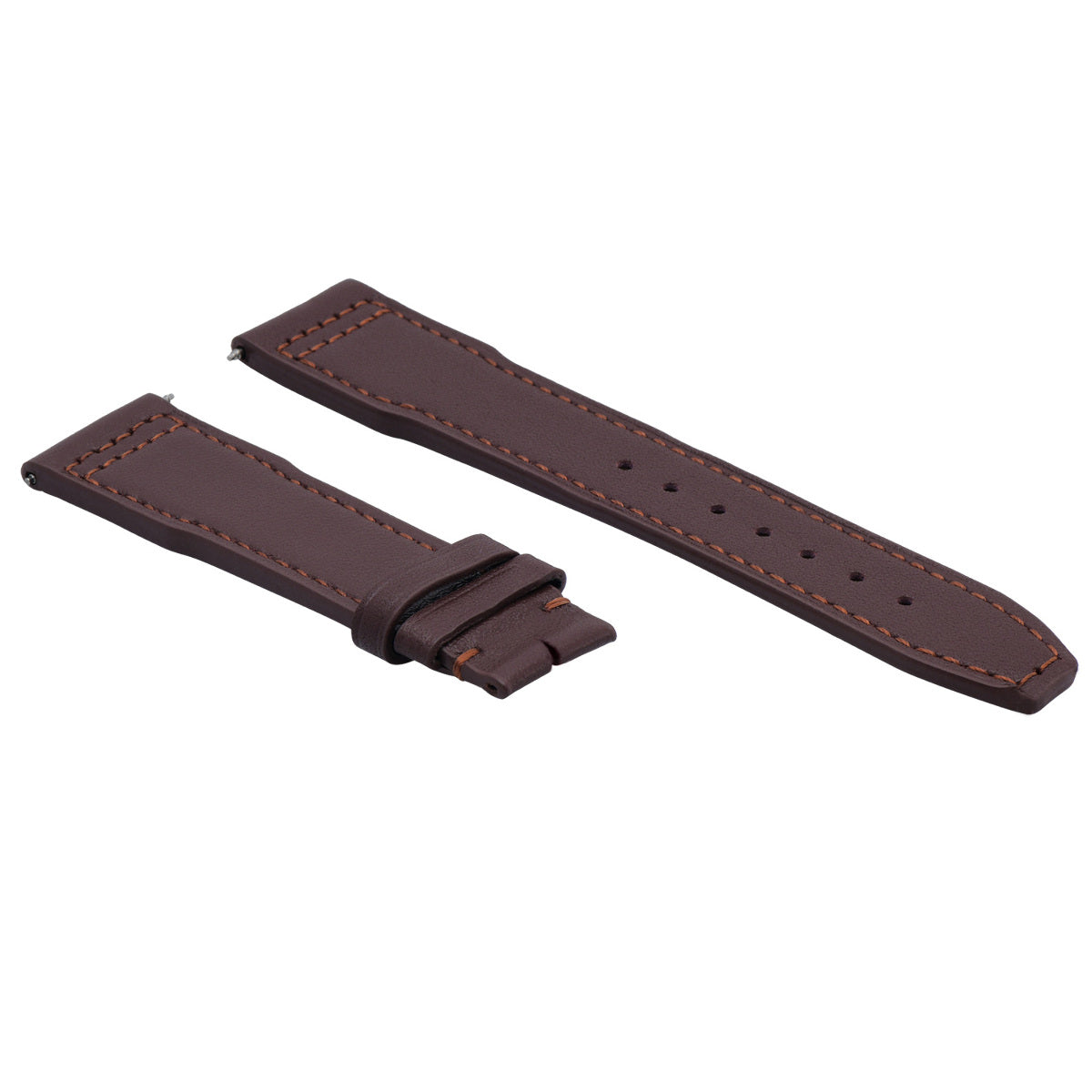 22MM CALF LEATHER STRAP BAND CLASP FOR IWC WATCH PILOT PORTUGUESE WATCH BROWN