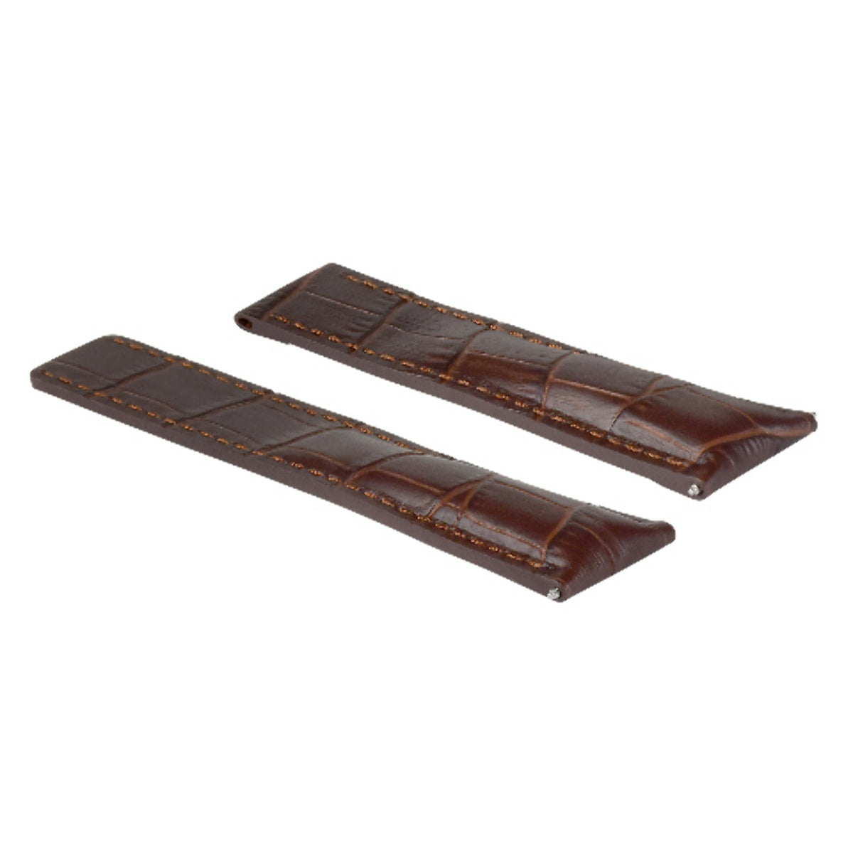 24/20MM LEATHER WATCH BAND STRAP FOR TAG HEUER CARRERA DEPLOYMENT CLASP BROWN