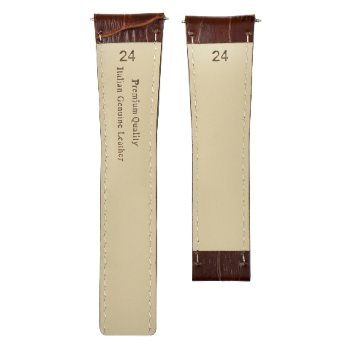 24/20MM LEATHER WATCH BAND STRAP FOR TAG HEUER CARRERA DEPLOYMENT CLASP BROWN