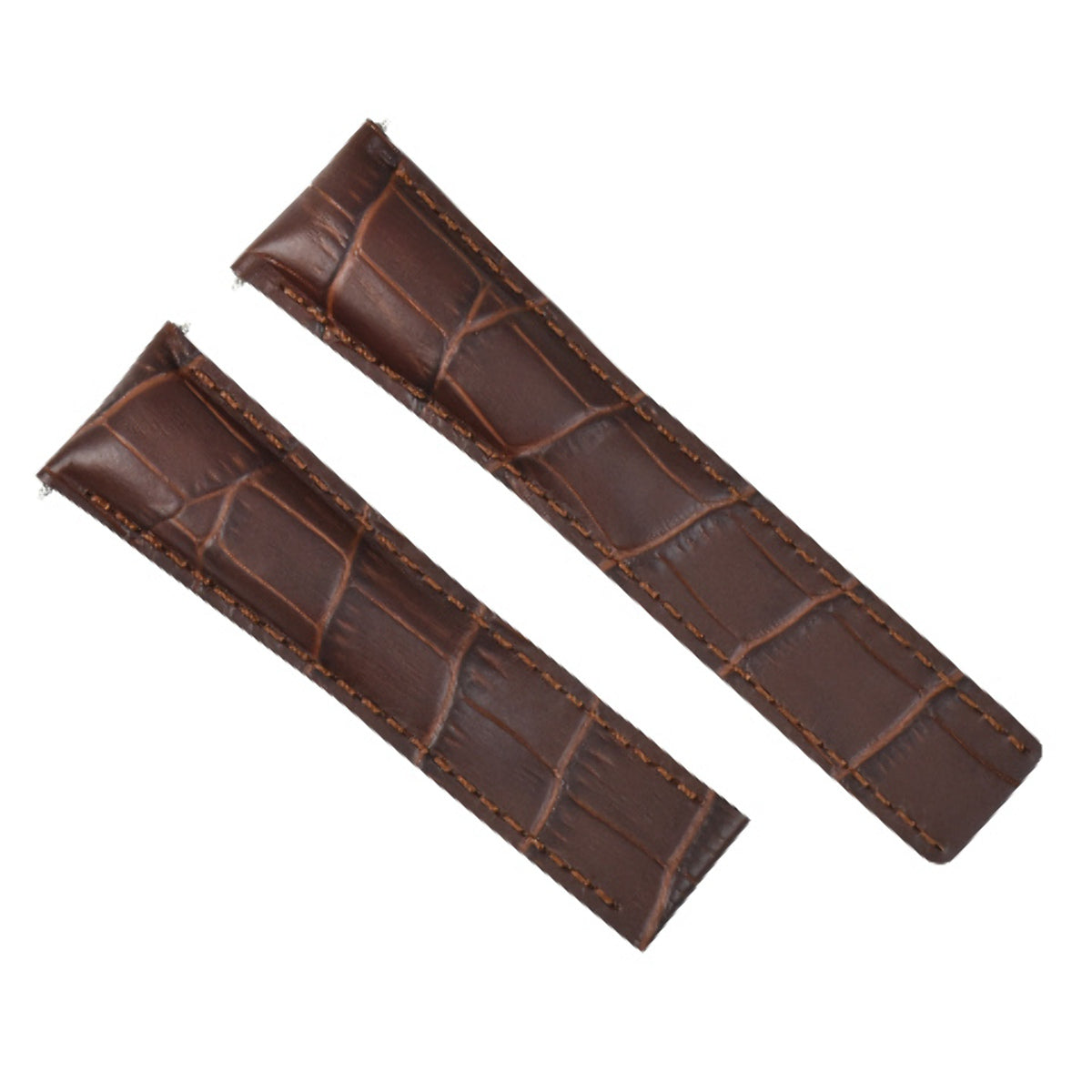 24/20MM LEATHER WATCH BAND STRAP FOR TAG HEUER CARRERA DEPLOYMENT CLASP BROWN