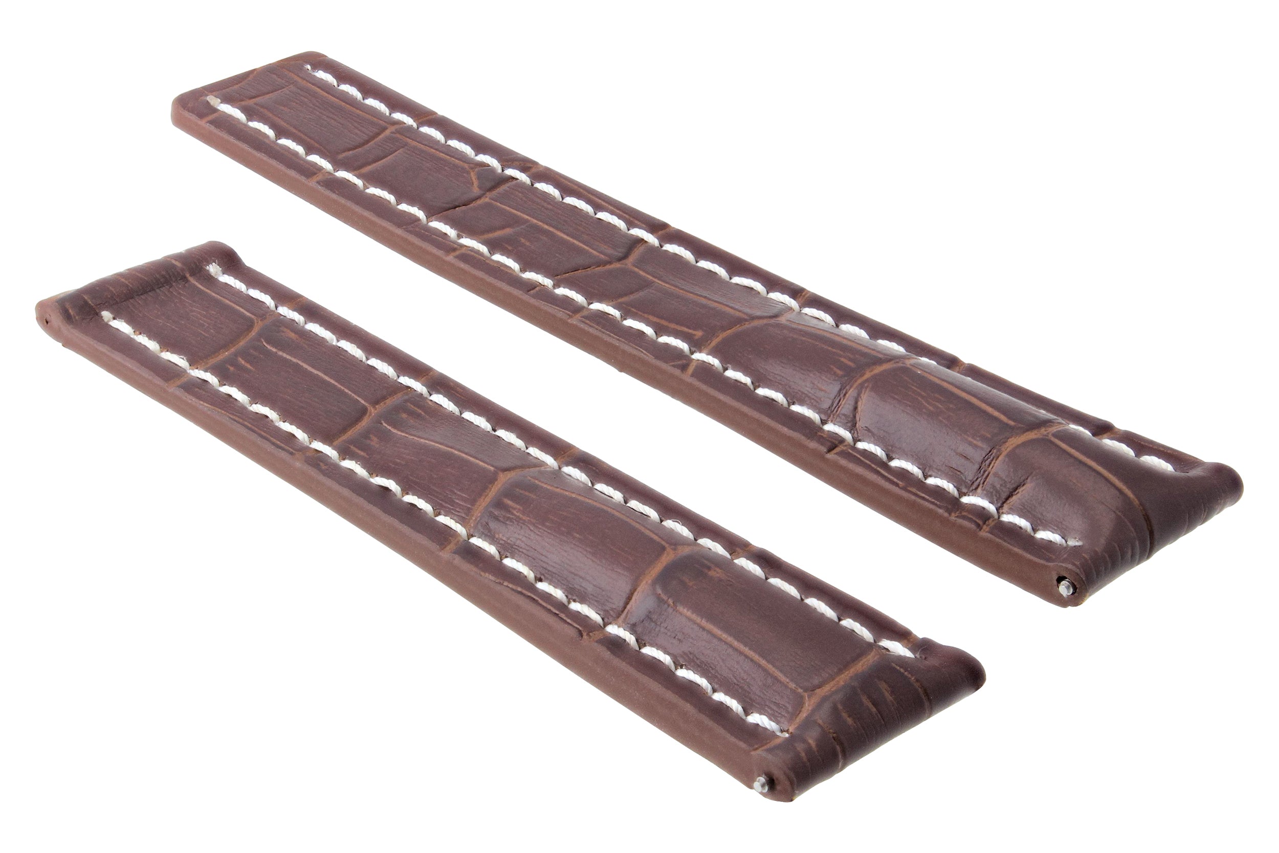 24/20MM LEATHER BAND STRAP DEPLOYMENT CLASP FOR TAG HEUER CARRERA WATCH BROWN WS