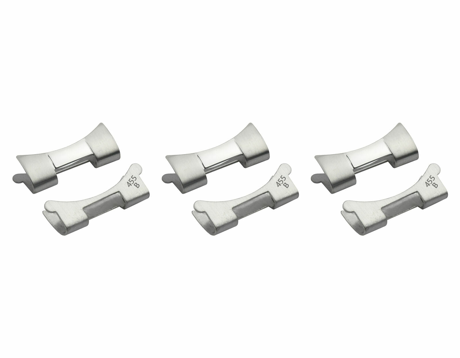 6 LUG END PIECE FOR VINTAGE 455B OYSTER BAND 20MM ROLEX SHINY CTR FAT SPRING BAR