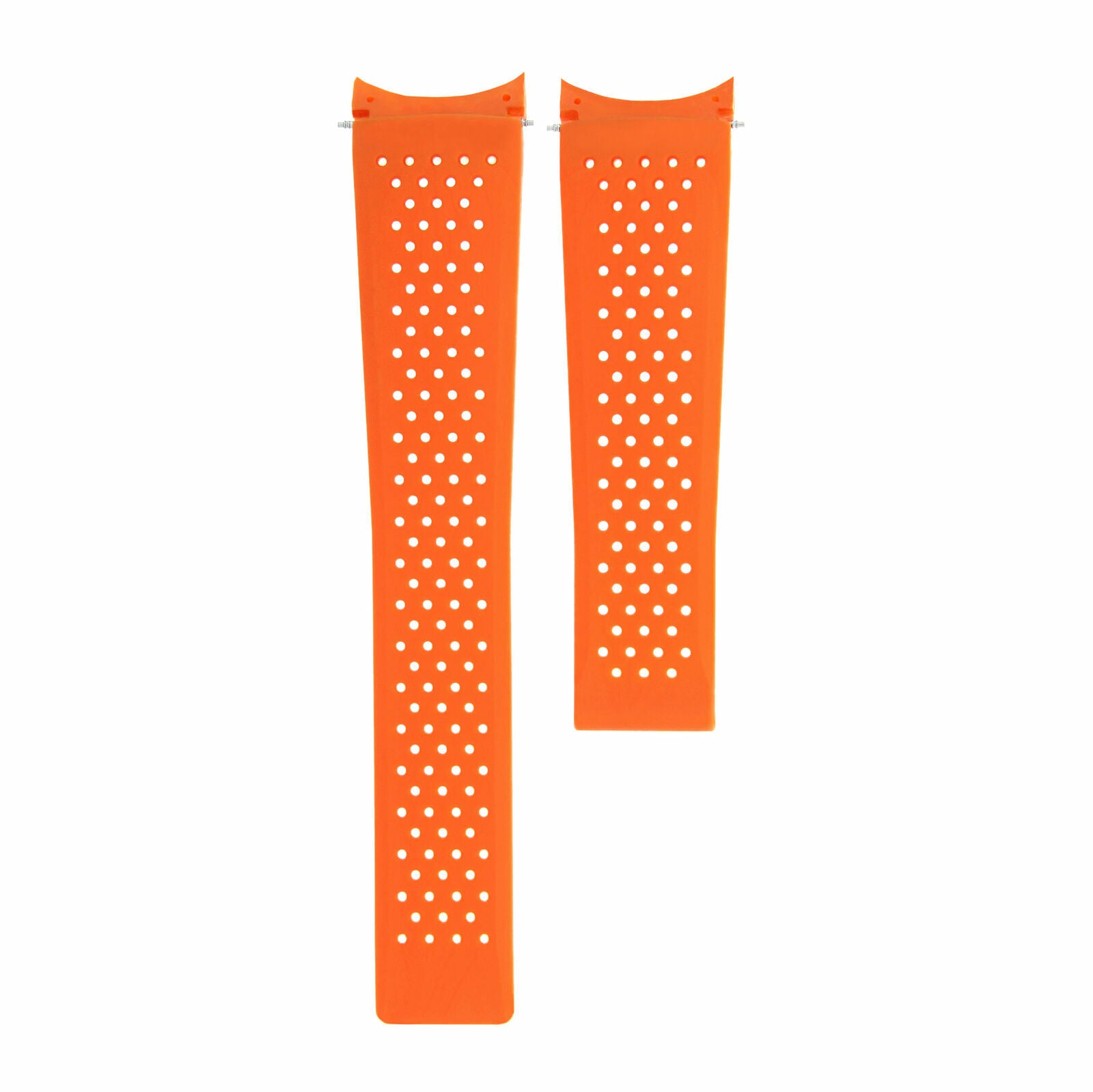 22MM RUBBER BAND FOR TAG HEUER GRAND CARRERA CAV511A, CAV511B PERFORAT ORANGE