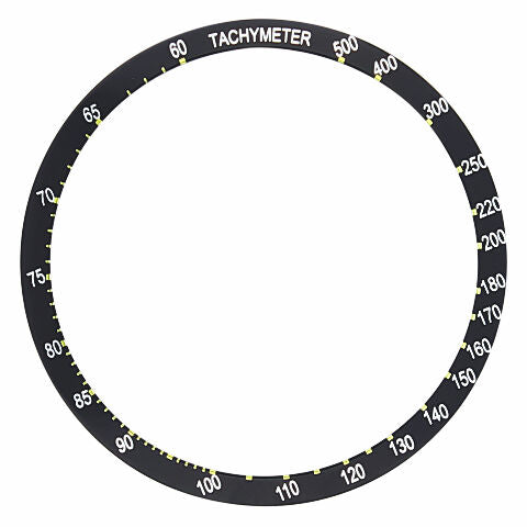 BEZEL INSERT FOR SEIKO WATCH 6138 0011, 6138-0010 UFO CHRONOGRAPH WATCH BLACK