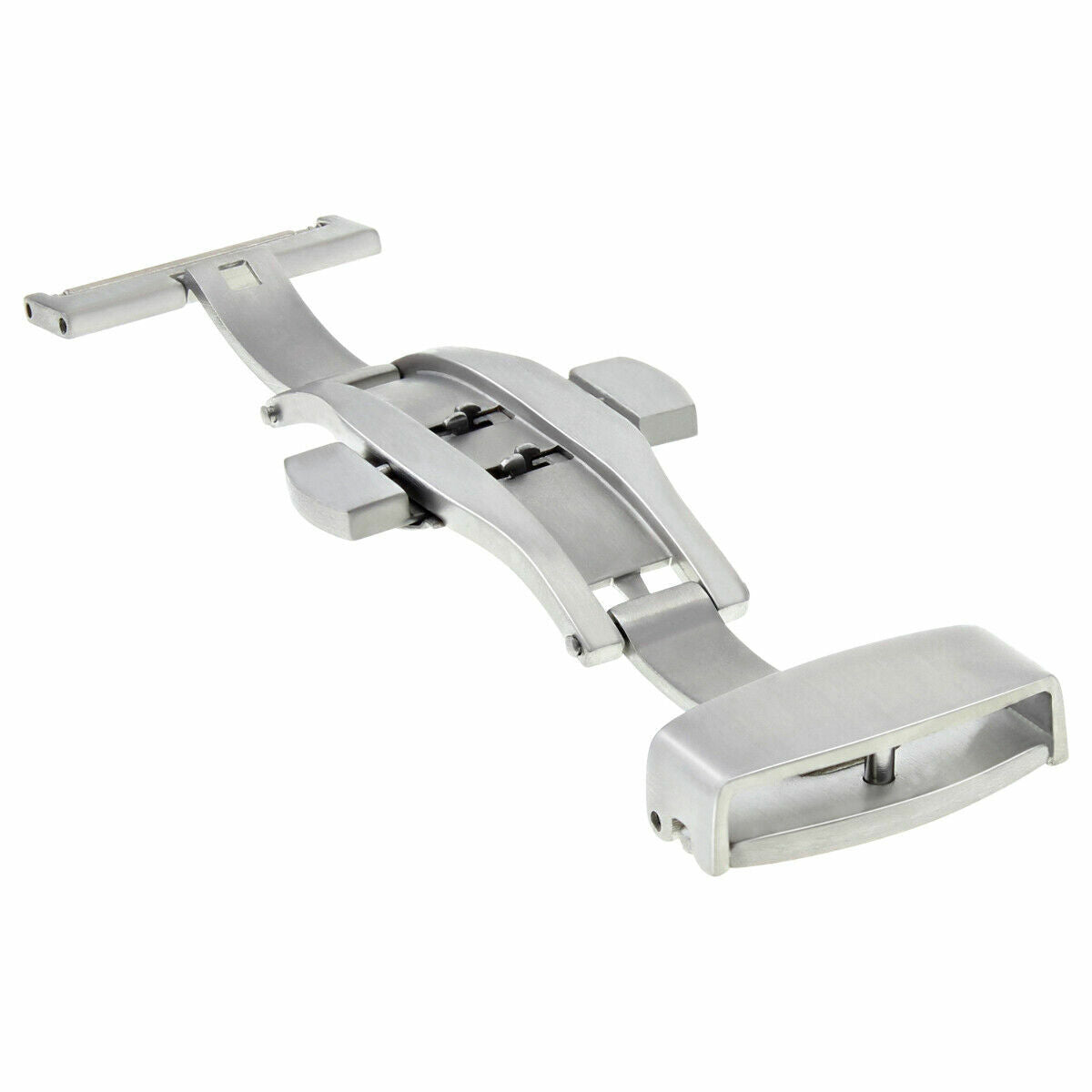 16MM BUTTERFLY FOR DEPLOYMENT STRAP BAND CLASP BUCKLE PUSH BUTTON BRUSH STAINLESS ST