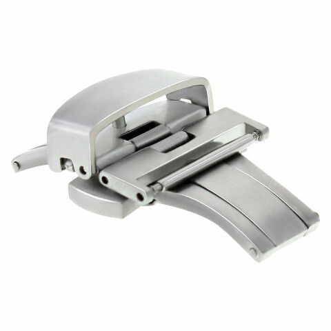 16MM BUTTERFLY FOR DEPLOYMENT STRAP BAND CLASP BUCKLE PUSH BUTTON BRUSH STAINLESS ST