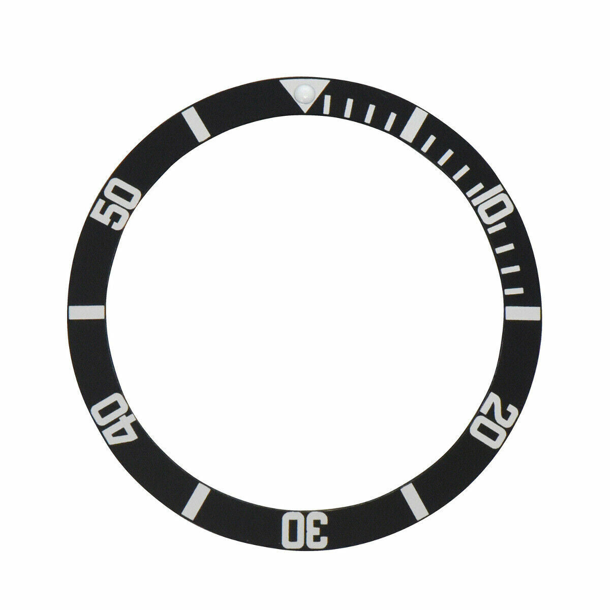 BEZEL INSERT FOR VINTAGE ROLEX SUBMARINER 1655 , TUDOR 94410 PLASTIC PEARL @12