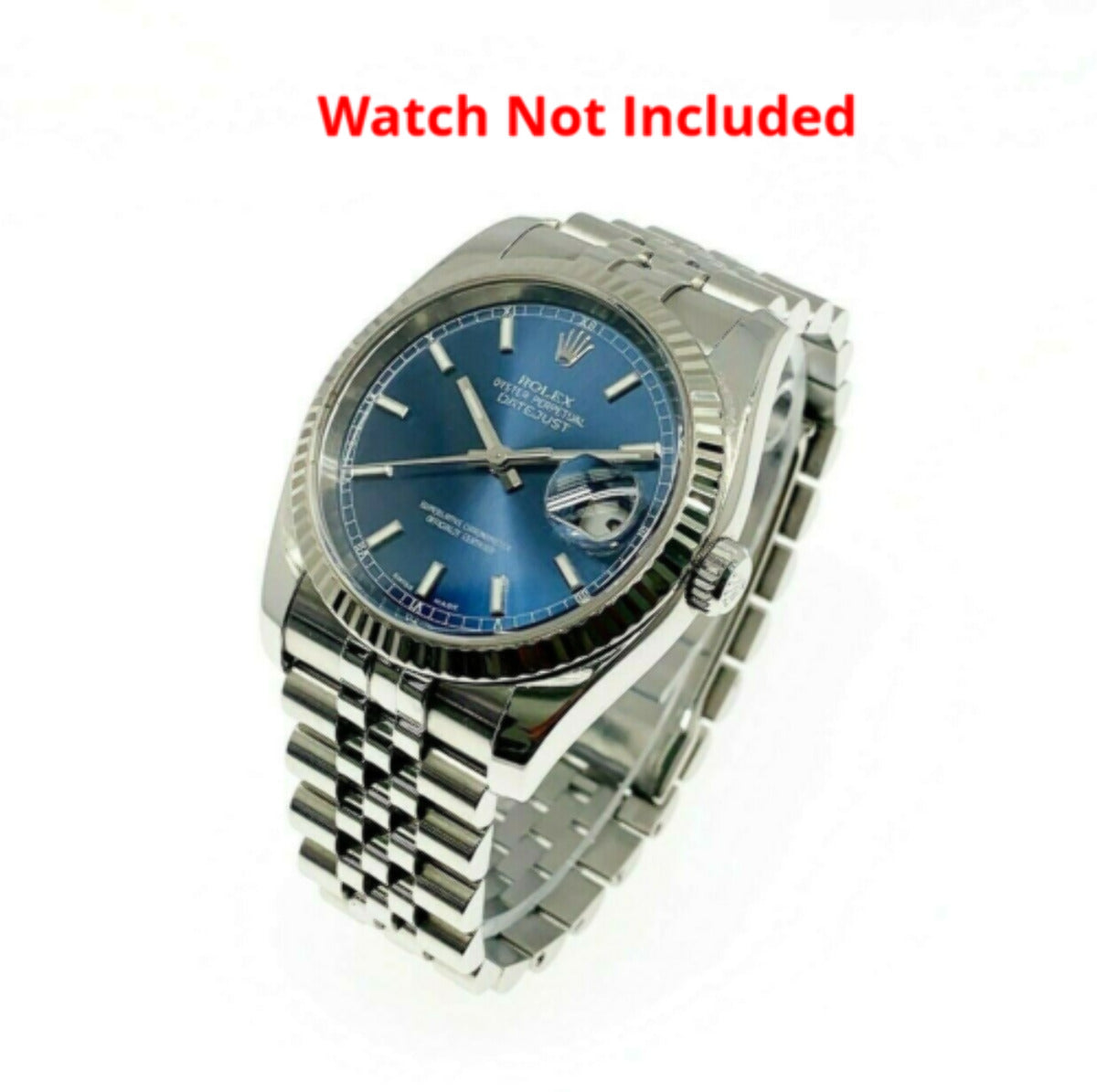 BEZEL FOR 36MM ROLEX FLUTED 18K WHITE REAL GOLD 116234 116200 116139 116244 TQ