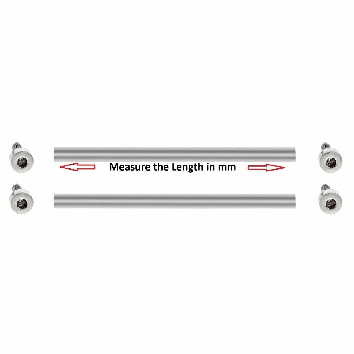1 SET TUBE + SCREW FOR 44MM ENZO MECHANA WATCH BAND STRAP 316L STAINLESS STEEL