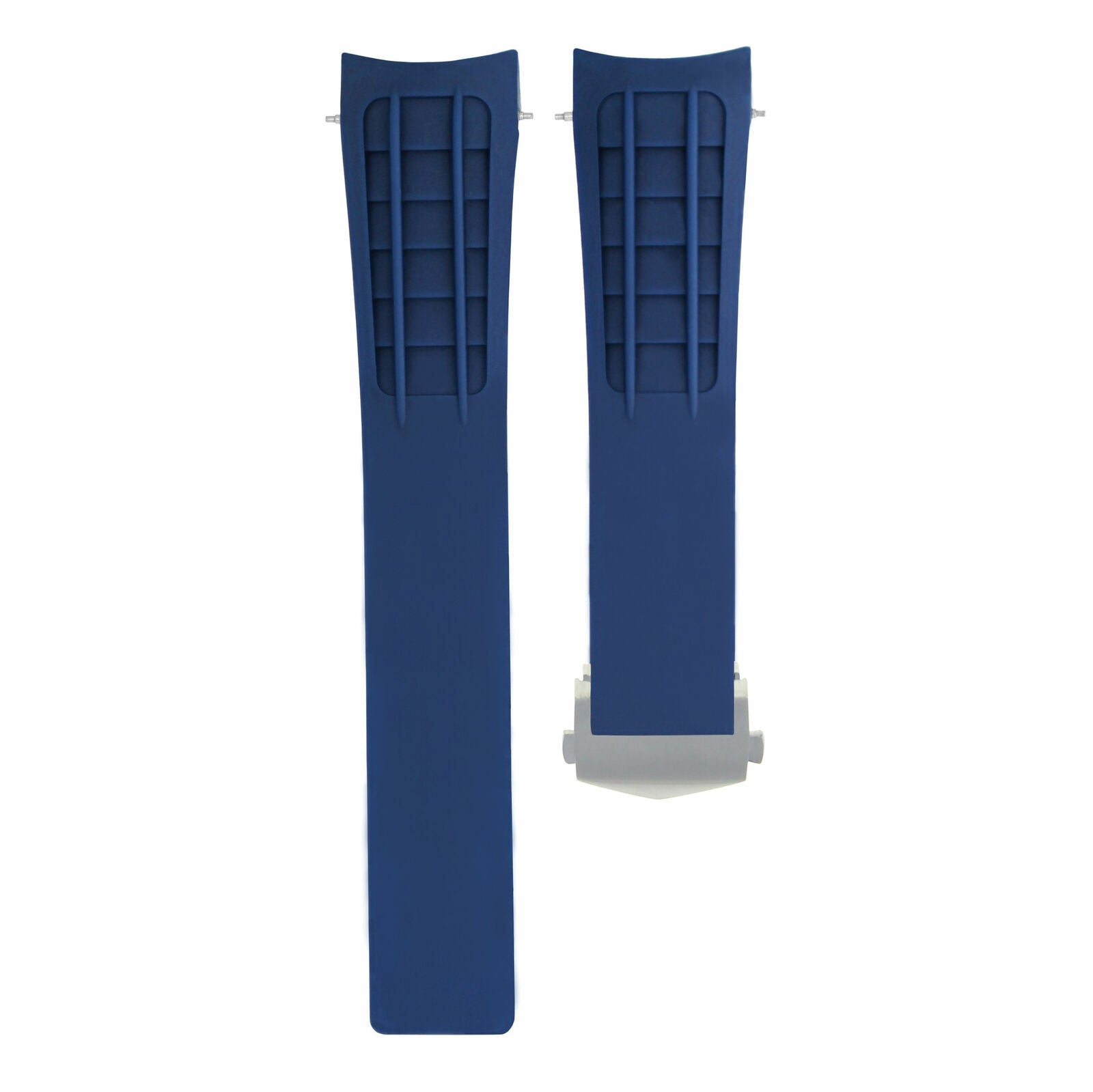 22MM RUBBER STRAP BAND CLASP FOR TAG HEUER CARRERA SLR CAG2111.FT6009 WATCH BLUE