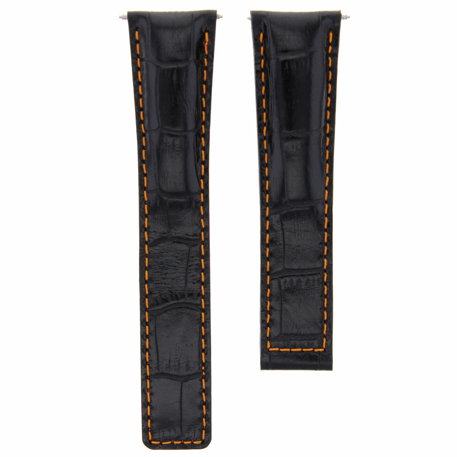 20/18MM LEATHER WATCH BAND FOR TAG HEUER FORMULA F1 DEPLOYMENT CLASP BLACK OS