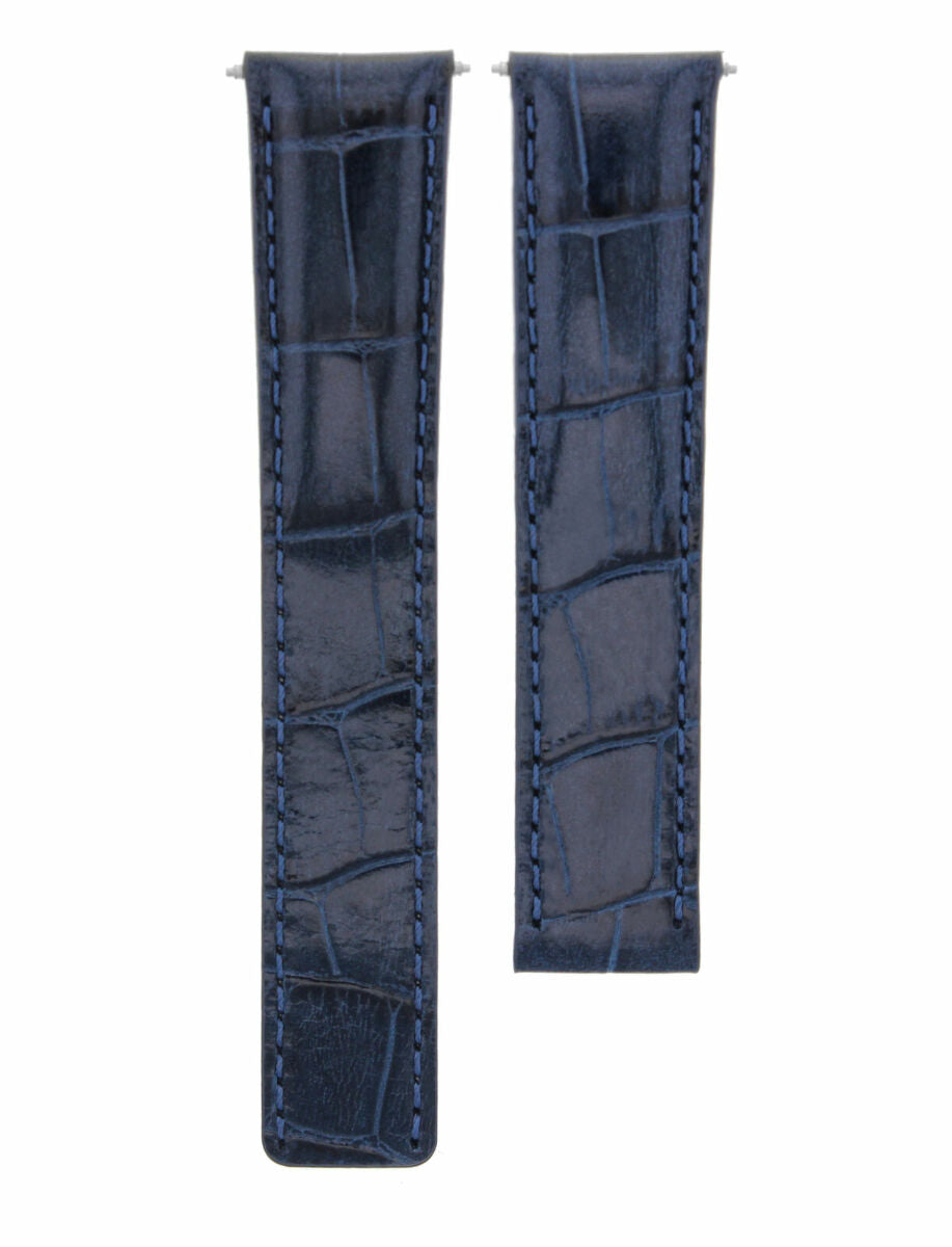 18MM/16MM LEATHER WATCH STRAP BAND DEPLOYMENT CLASP FOR TAG HEUER WATCH BLUE