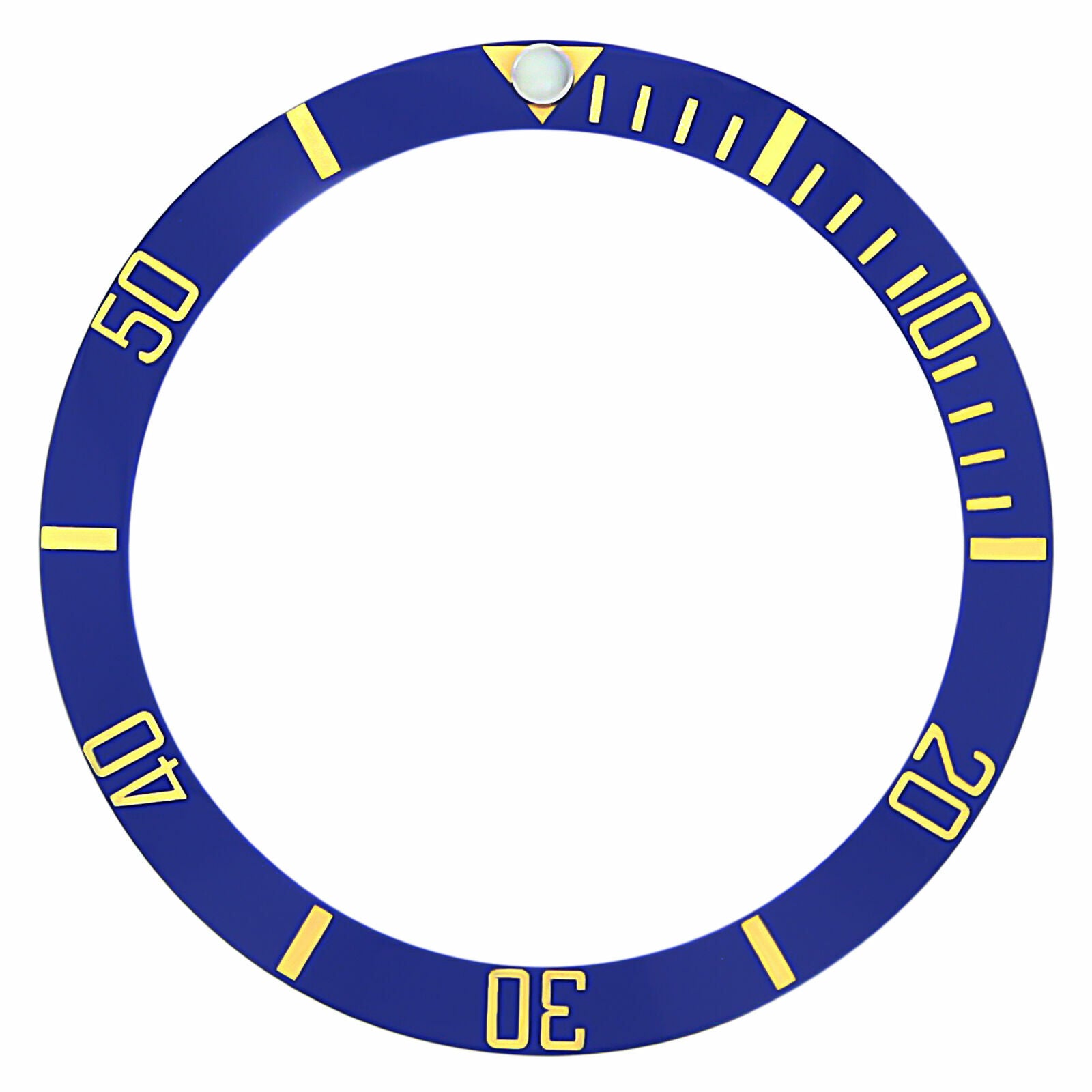 BEZEL INSERT CERAMIC FOR 40MM INVICTA 8926OB 21719 8928OB BLUE ENGRAVED GOLD  #