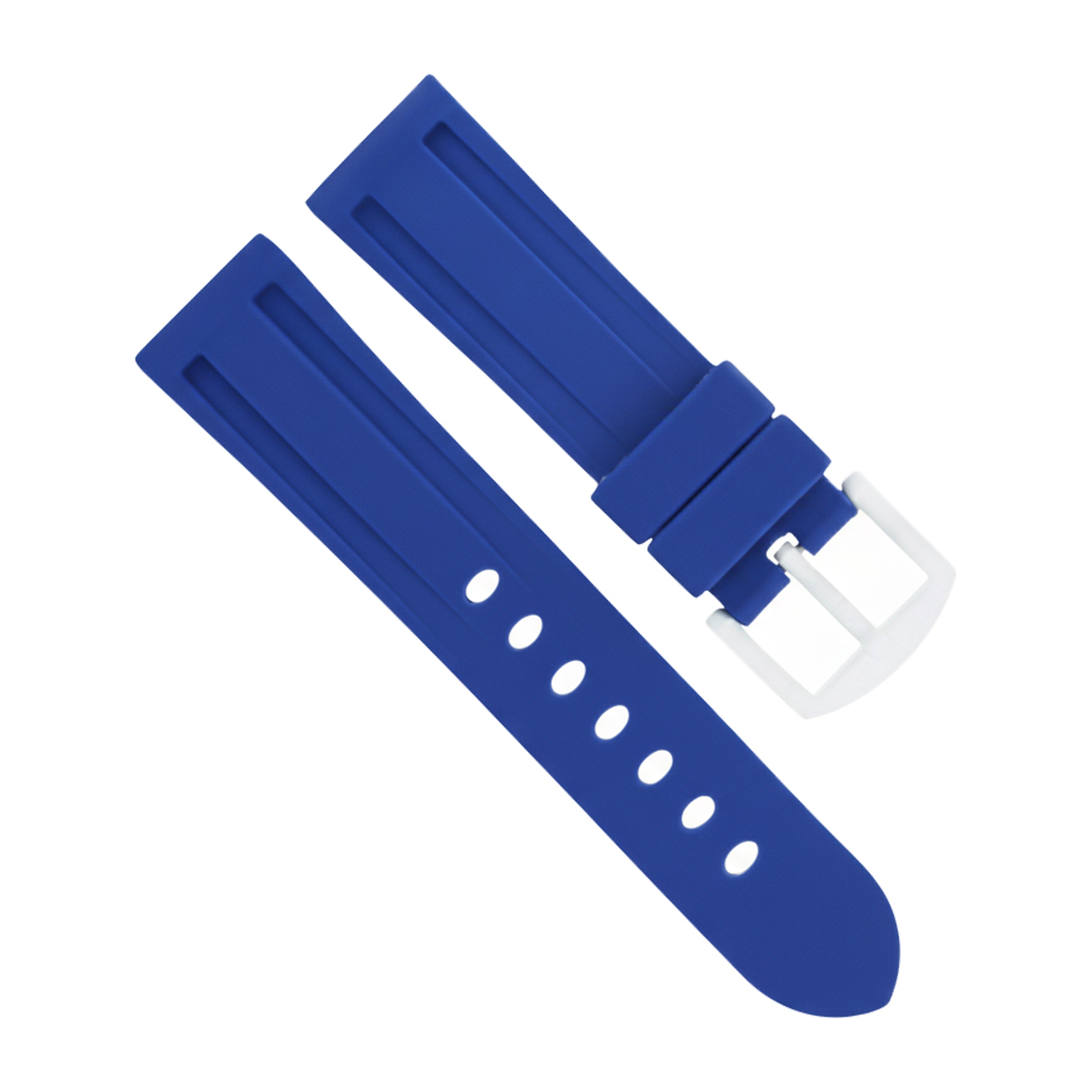 22MM RUBBER WATCH BAND STRAP FOR BREITLING NAVITIMER PILOT BENTLEY BLUE