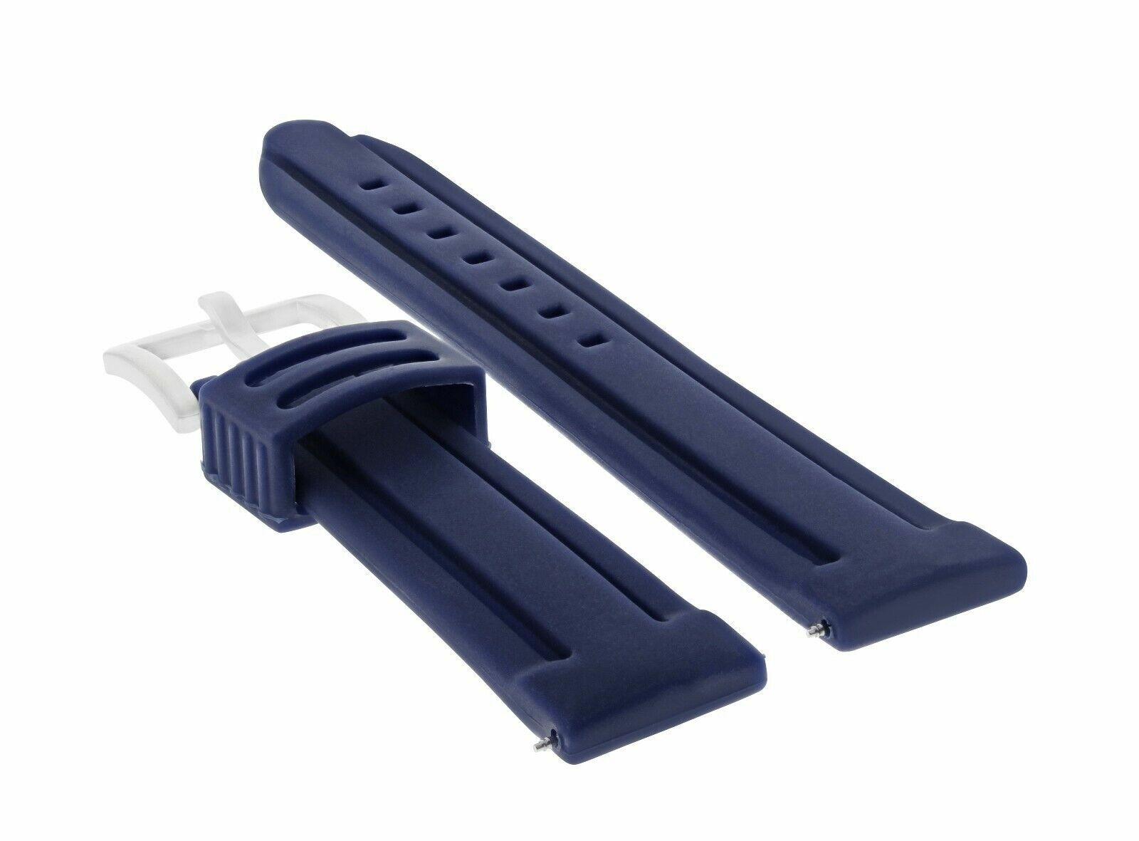 22MM RUBBER SILICONE WATCH BAND FOR 40MM PANERAI LUMINOR MARINA PAM 48 , 49 BLUE
