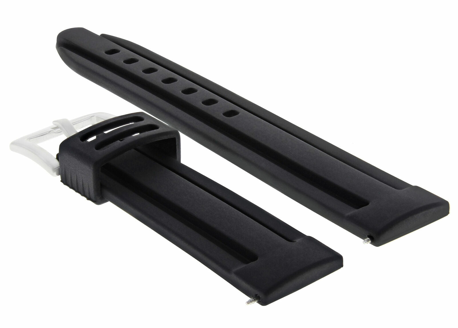 PAM 22MM SILICONE RUBBER WATCH STRAP BAND FOR PANERAI 40MM GMT WATCH BLACK