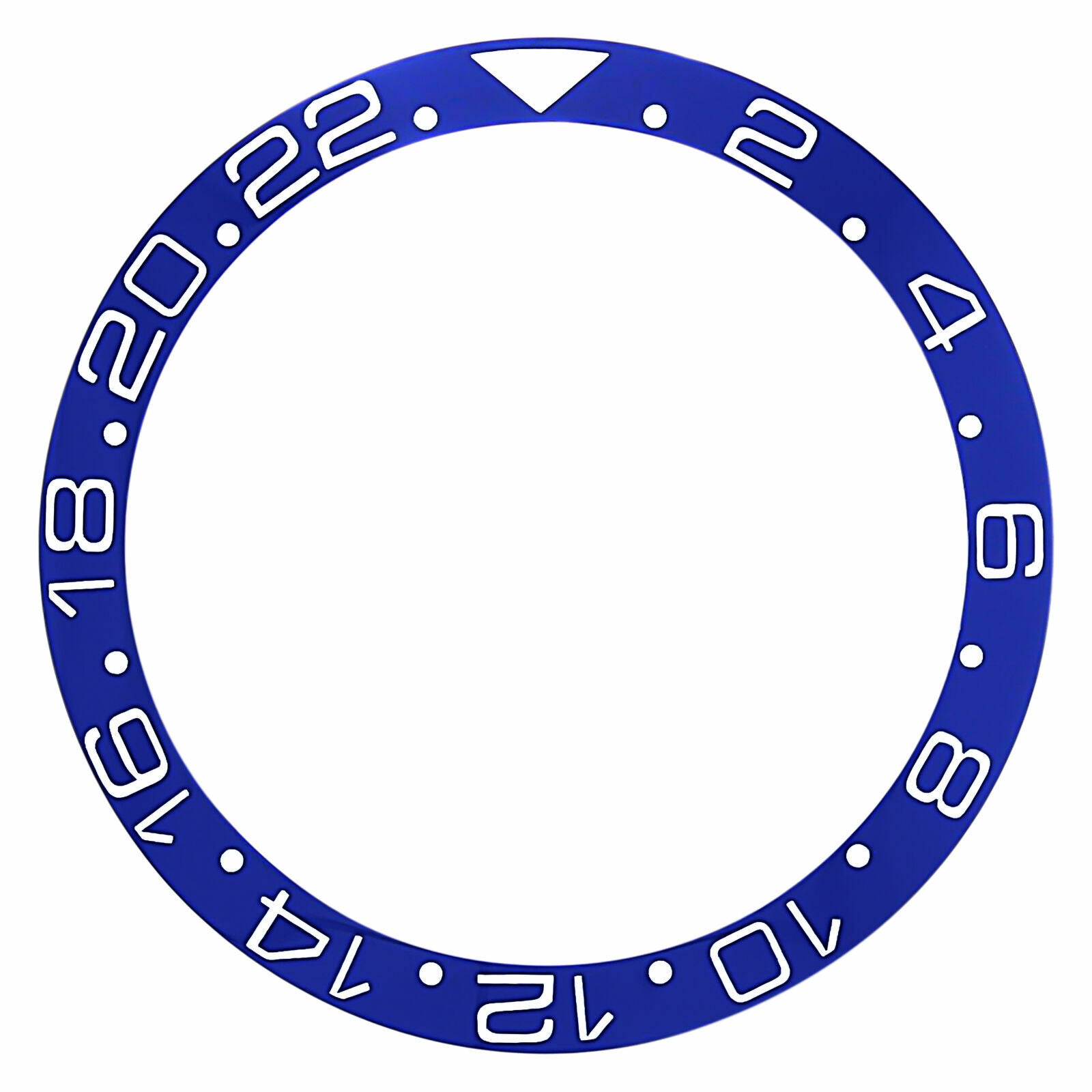 BEZEL INSERT CERAMIC FOR 40MM INVICTA 89260B PRO DIVER WATCH GMT BLUE SILVER