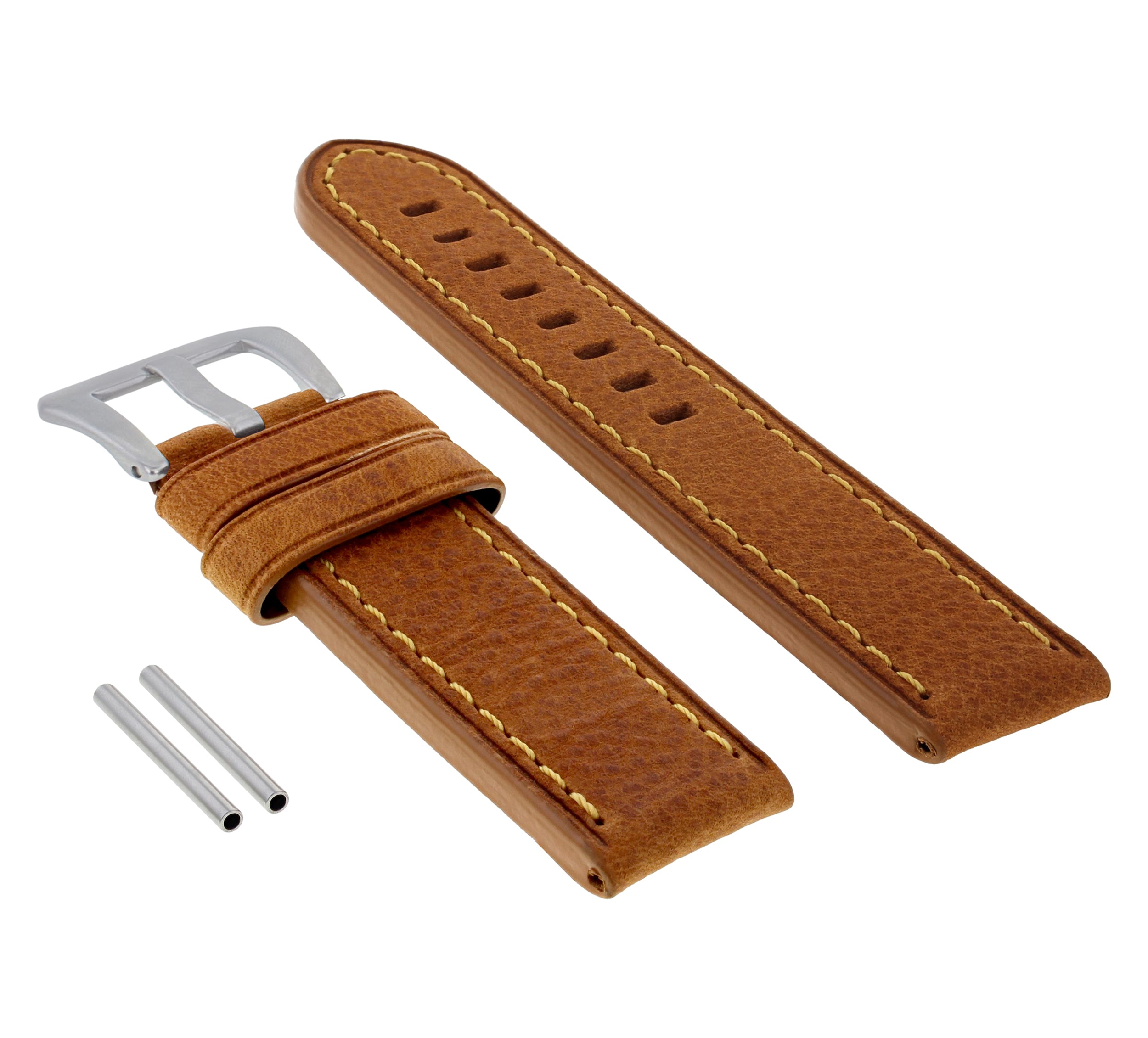 24MM LEATHER WATCH BAND STRAP FOR PAM 44MM PANERAI 90 104 177 112 PAM TAN ORANGE