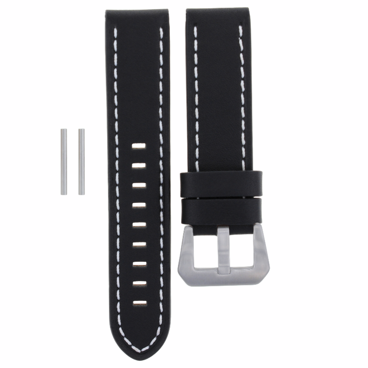 24MM COW LEATHER STRAP WATCH BAND FOR PAM 44MM PANERAI MARINA LUMINOR BLACK WS