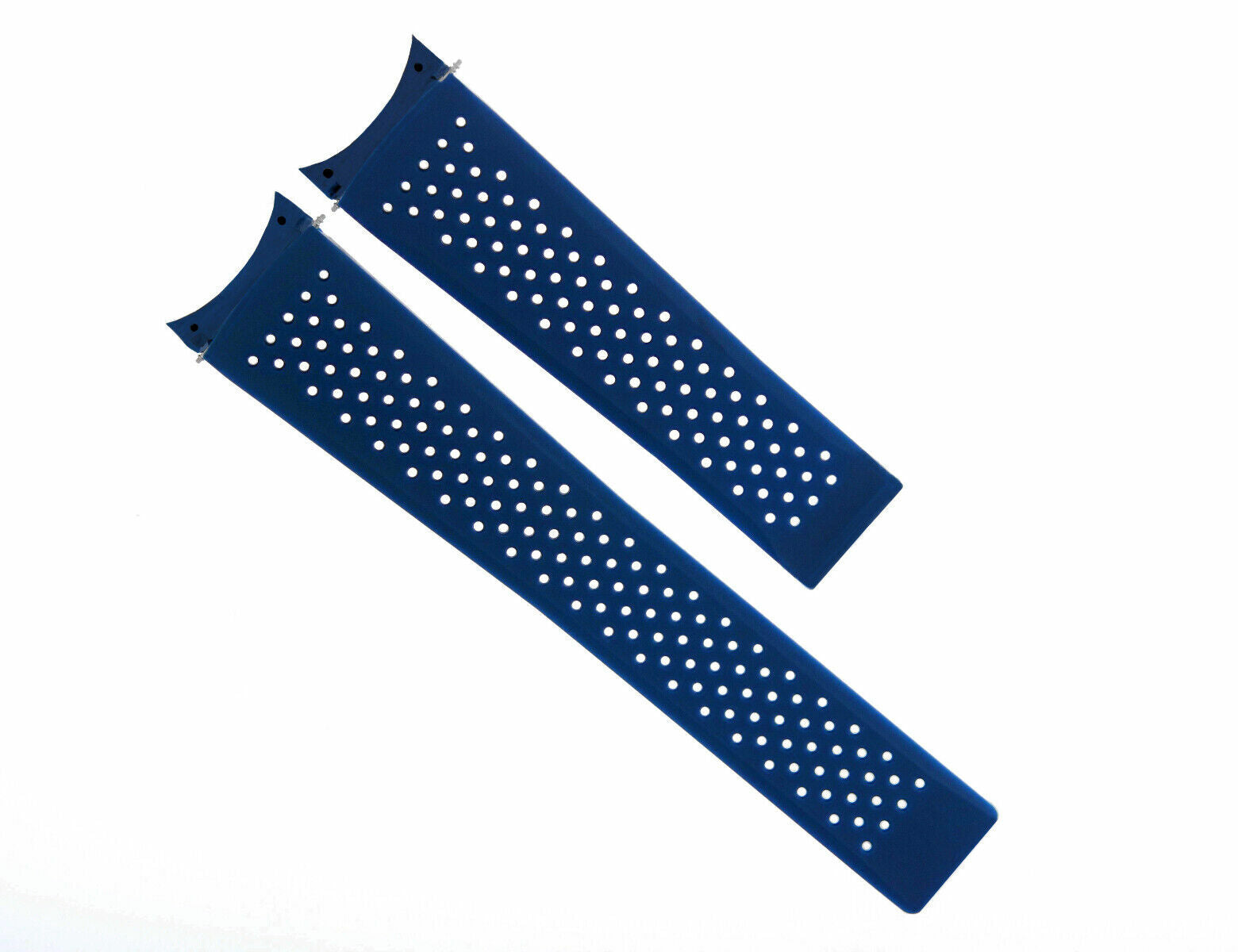 22MM RUBBER WATCH BAND STRAP FOR TAG HEUER GRAND CARRERA MONACO WATCH BLUE