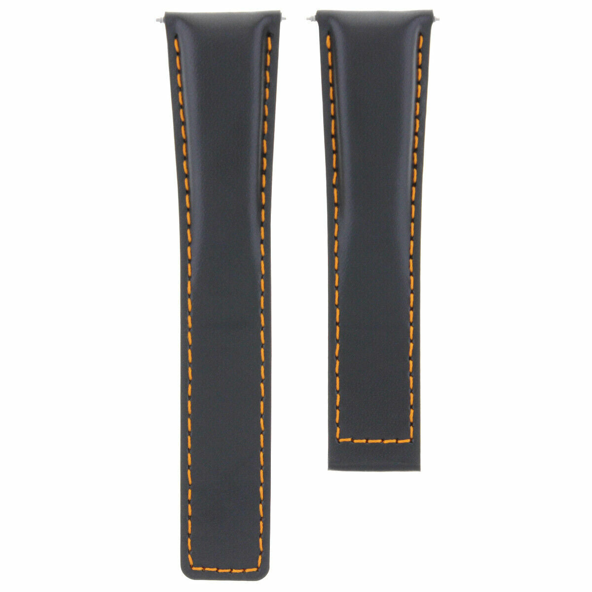 22MM LEATHER WATCH BAND SMOOTH STRAP FOR TAG HEUER CARRERA MONACO BLACK OS