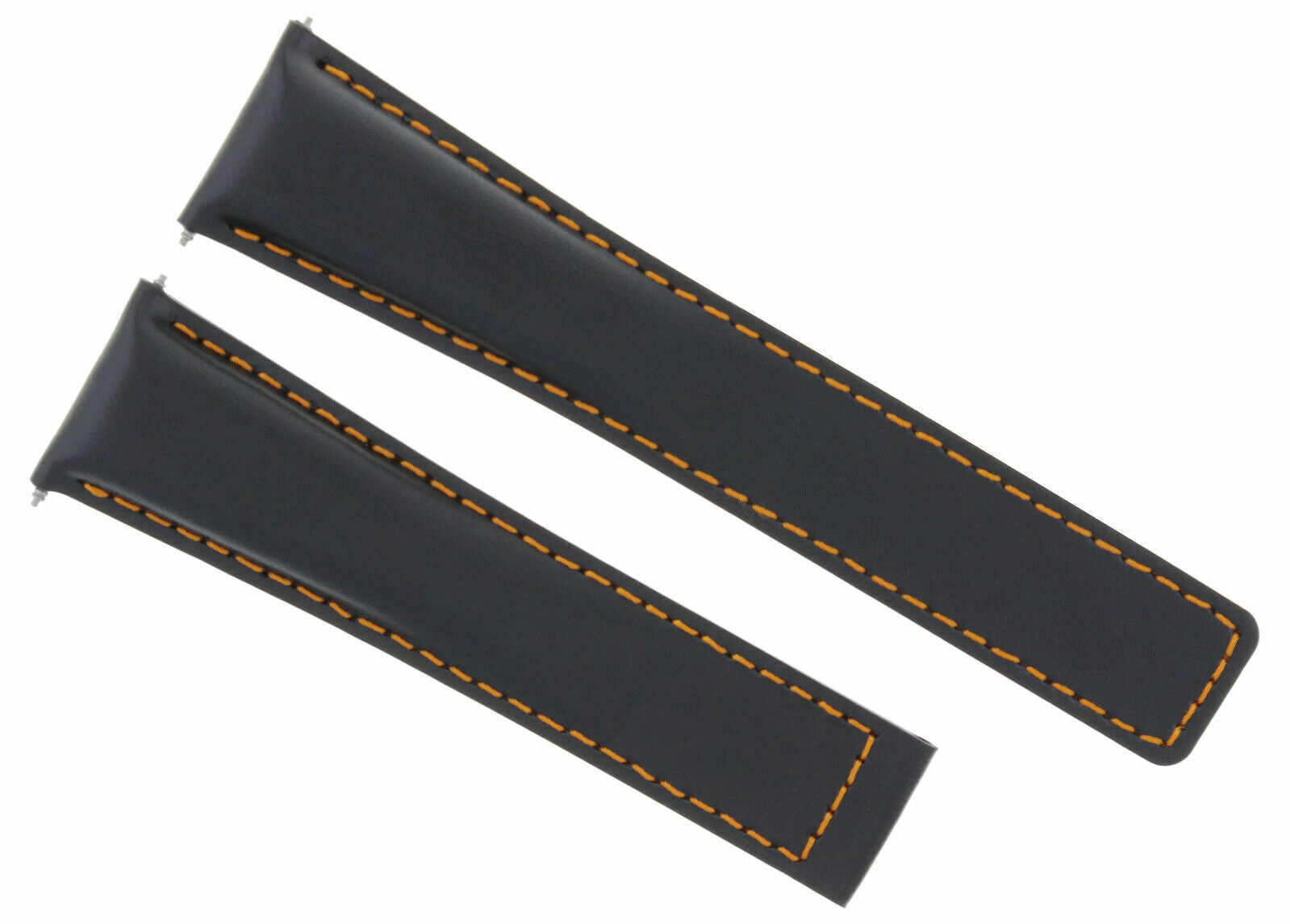 22MM LEATHER WATCH BAND SMOOTH STRAP FOR TAG HEUER CARRERA MONACO BLACK OS