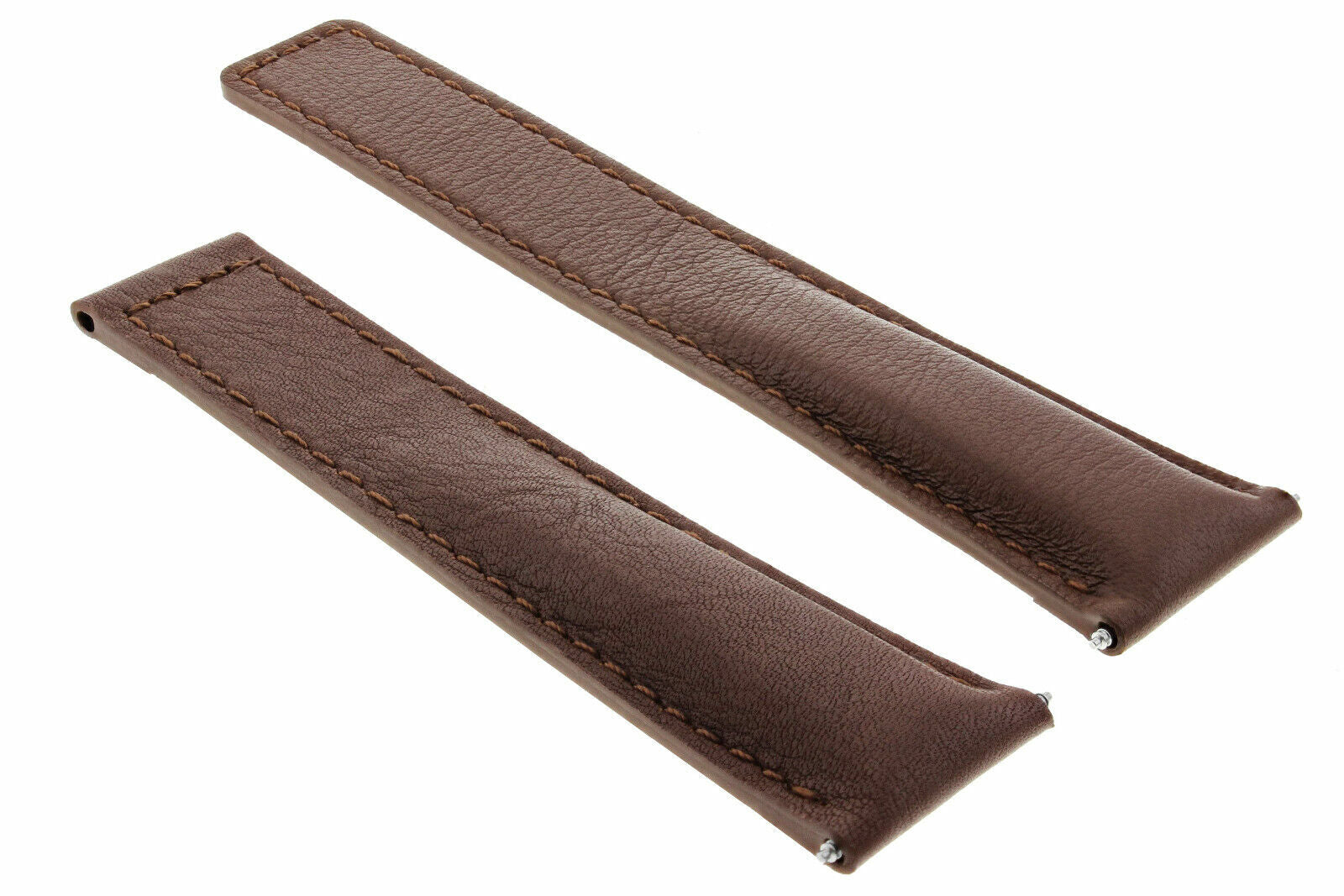 19MM LEATHER BAND STRAP SMOOTH DEPLOYMENT CLASP FOR TAG HEUER CARRERA BROWN 5T