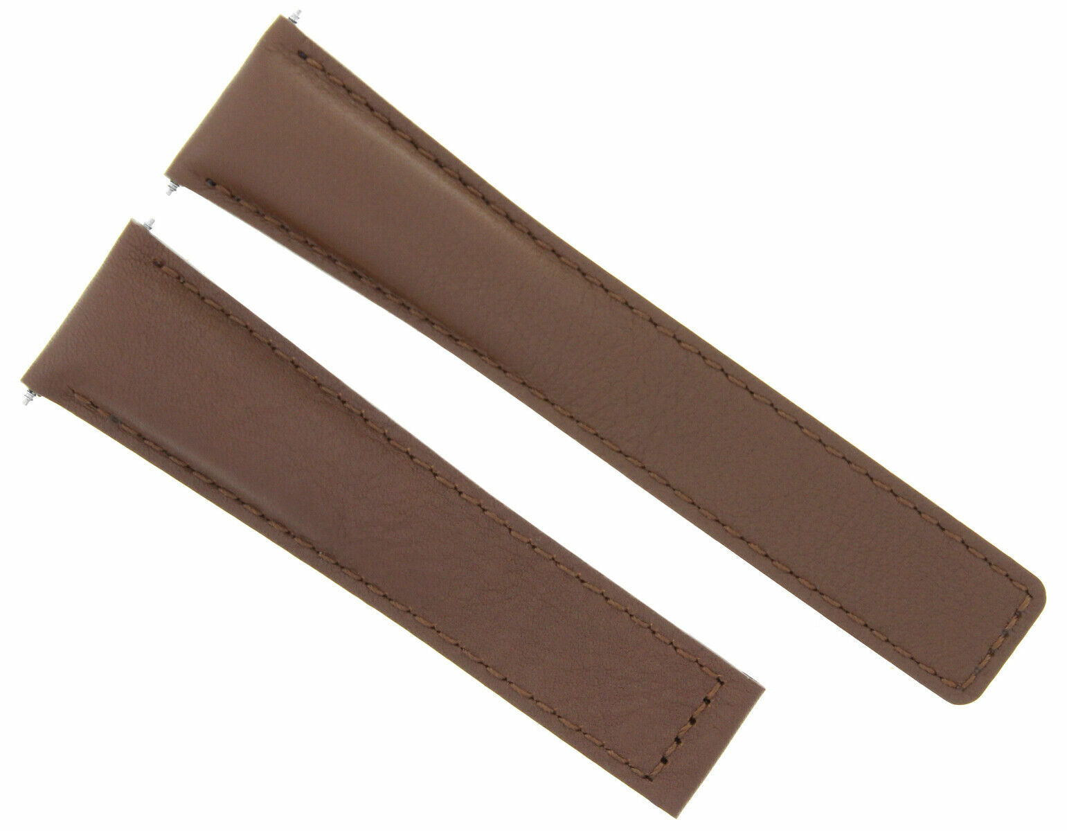 19MM LEATHER BAND STRAP SMOOTH DEPLOYMENT CLASP FOR TAG HEUER CARRERA BROWN 5T