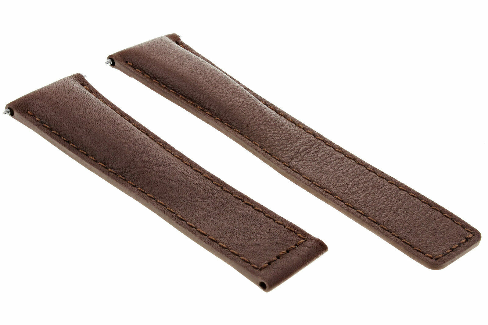 19MM LEATHER BAND STRAP SMOOTH DEPLOYMENT CLASP FOR TAG HEUER CARRERA BROWN 5T