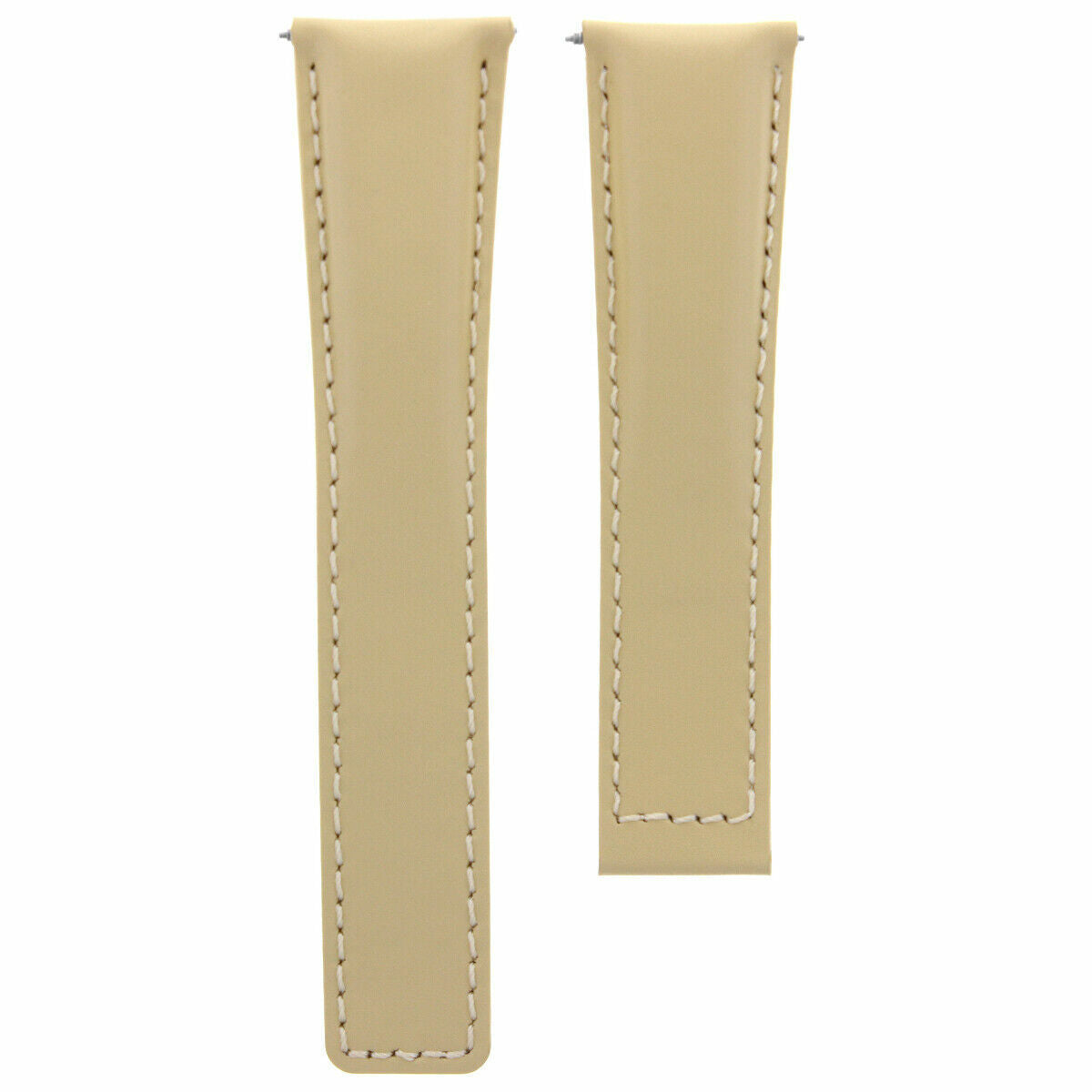19MM LEATHER WATCH STRAP BAND SMOOTH FOR TAG HEUER CARRERA TWIN TIME WATCH BEIGE