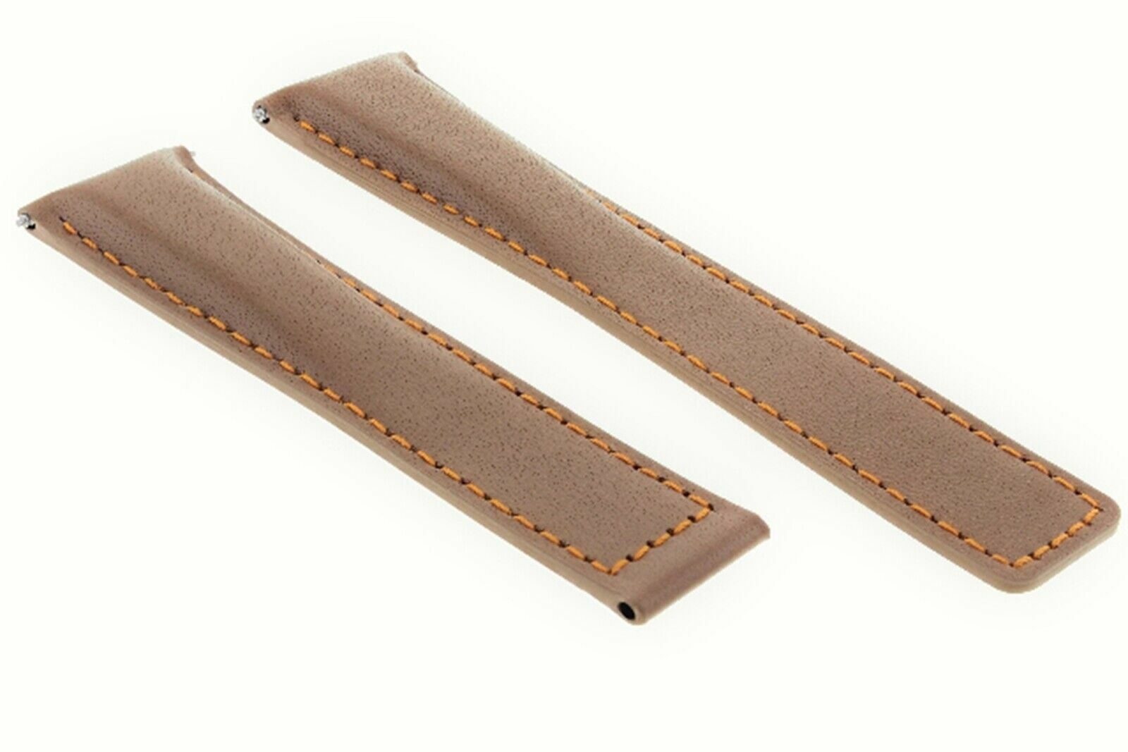 22MM LEATHER BAND STRAP SMOOTH CLASP FOR TAG HEUER CARRERA MONACO TAN ORANGE ST