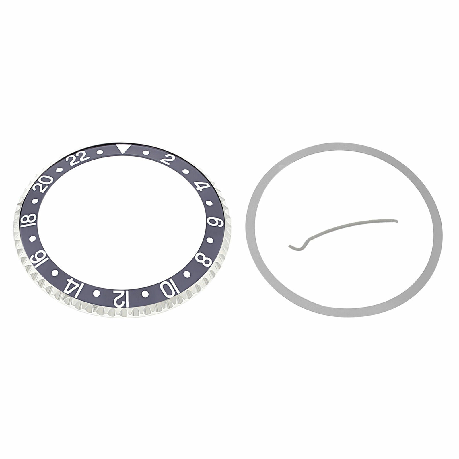 BEZEL & INSERT FOR ROLEX GMT 16700 16710 16713 16718 16760 SAPAHIRE S/STEEL GREY