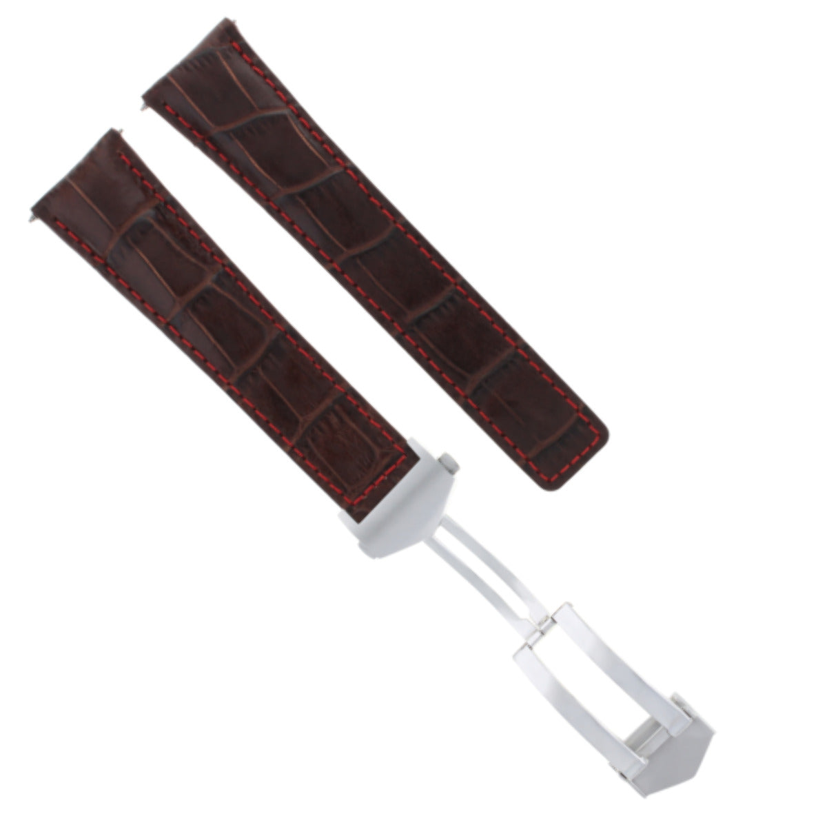 20MM LEATHER WATCH BAND STRAP FOR ORIS ARTIX SPORT CHRONOGRAPH BROWN RED