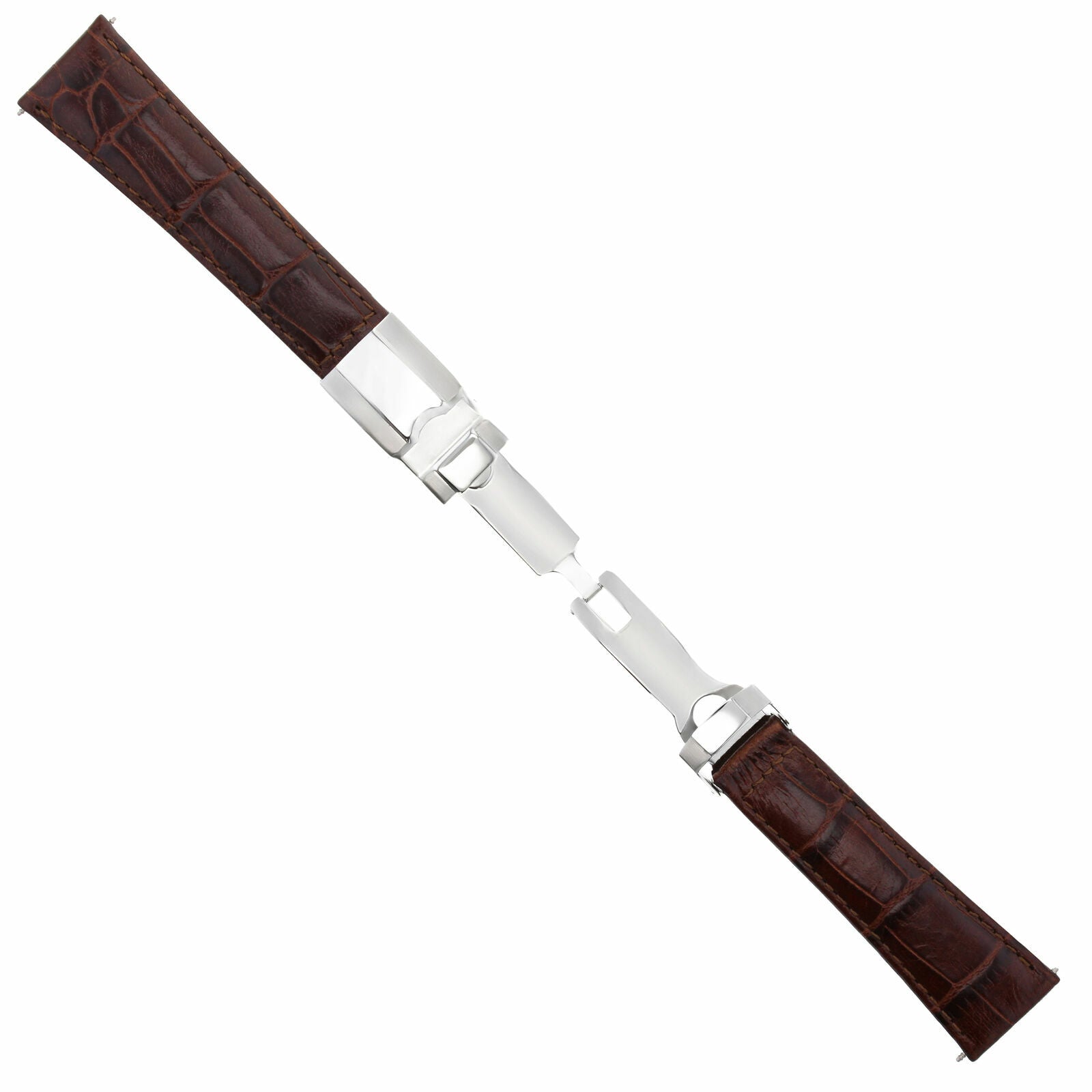 LEATHER BAND STRAP FOR ROLEX DAYTONA 116518 116519 116520 L/BROWN REGULAR CLASP