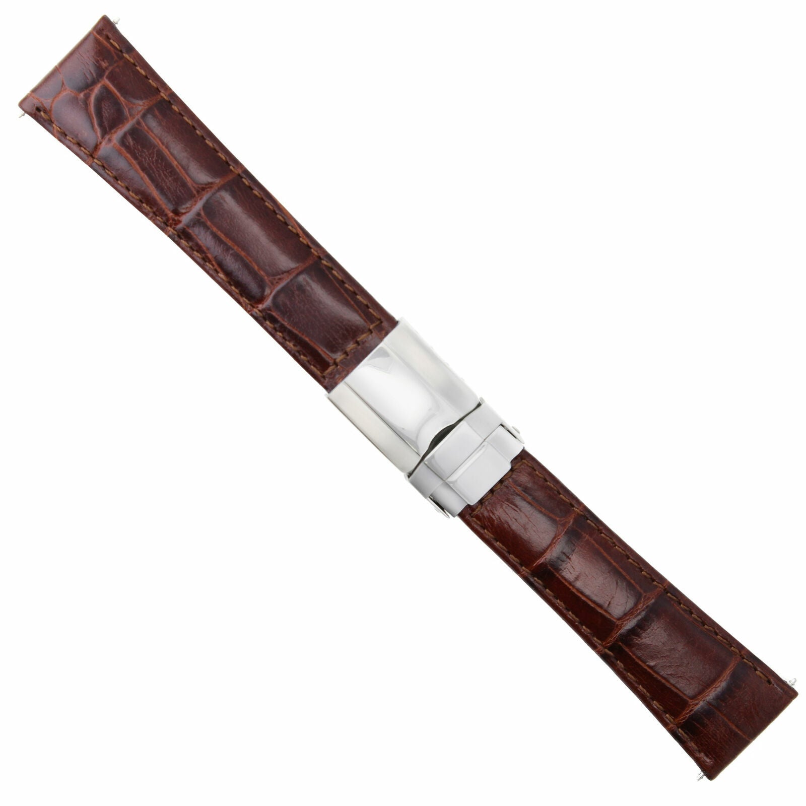 LEATHER BAND STRAP FOR ROLEX DAYTONA 116518 116519 116520 L/BROWN REGULAR CLASP