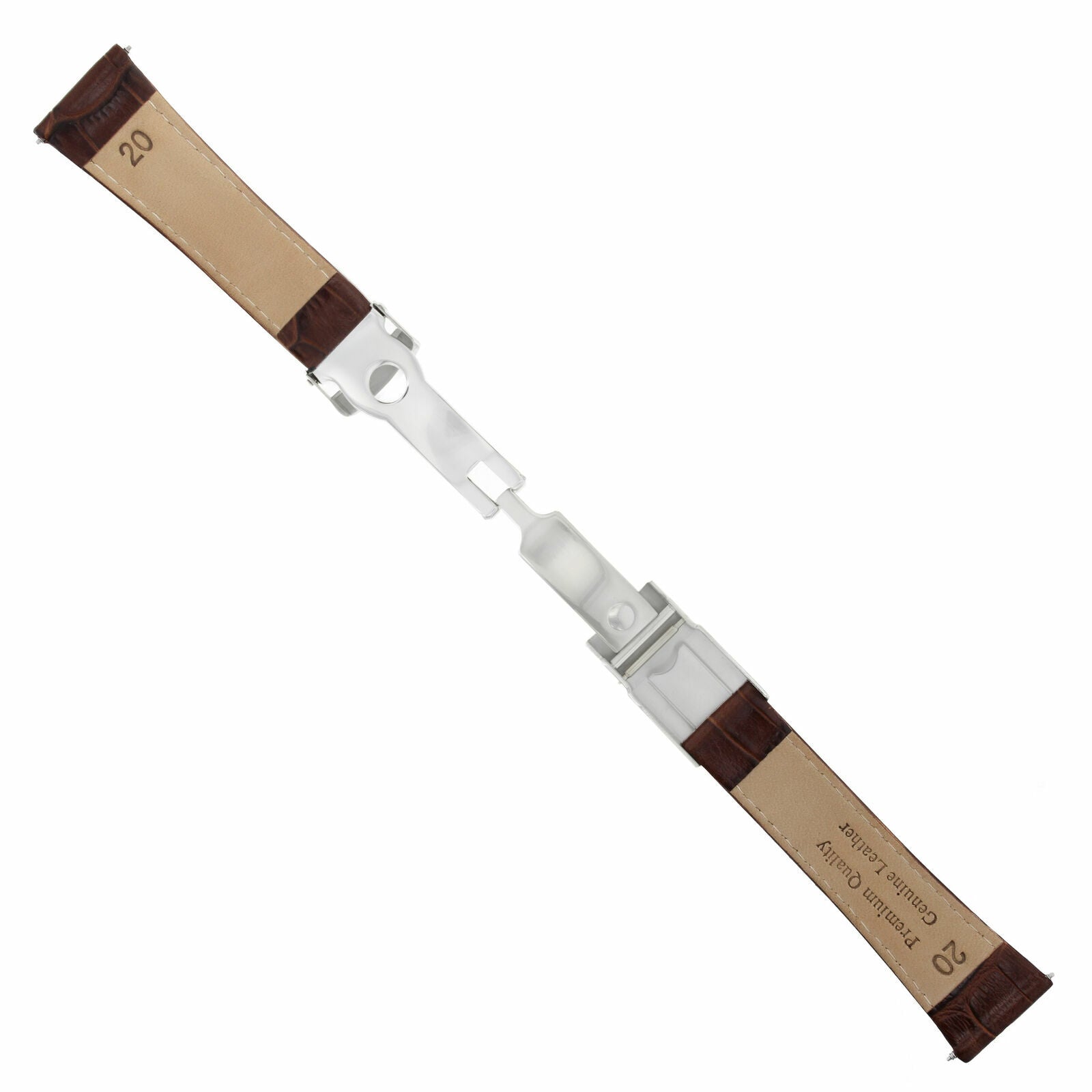LEATHER STRAP FOR ROLEX DAYTONA 16519 116520 116523 L/BROWN WS REGULAR SS CLASP