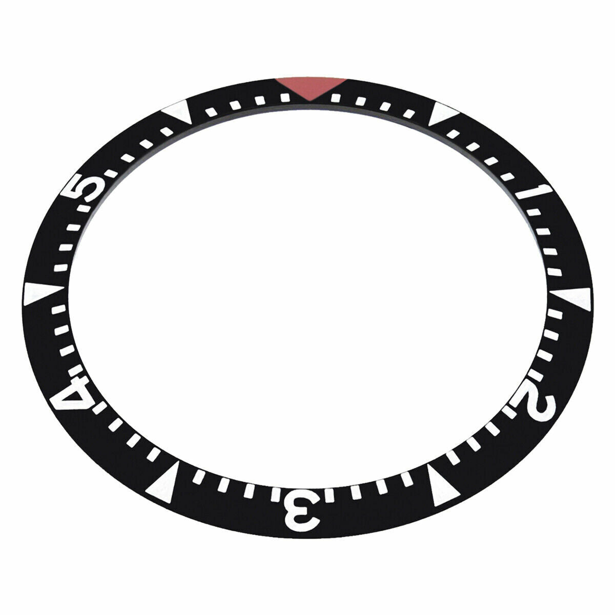 BEZEL INSERT FOR VINTAGE ROLEX SUBMARINER MILGAUSS 6541 WATCH RED TRIANGLE