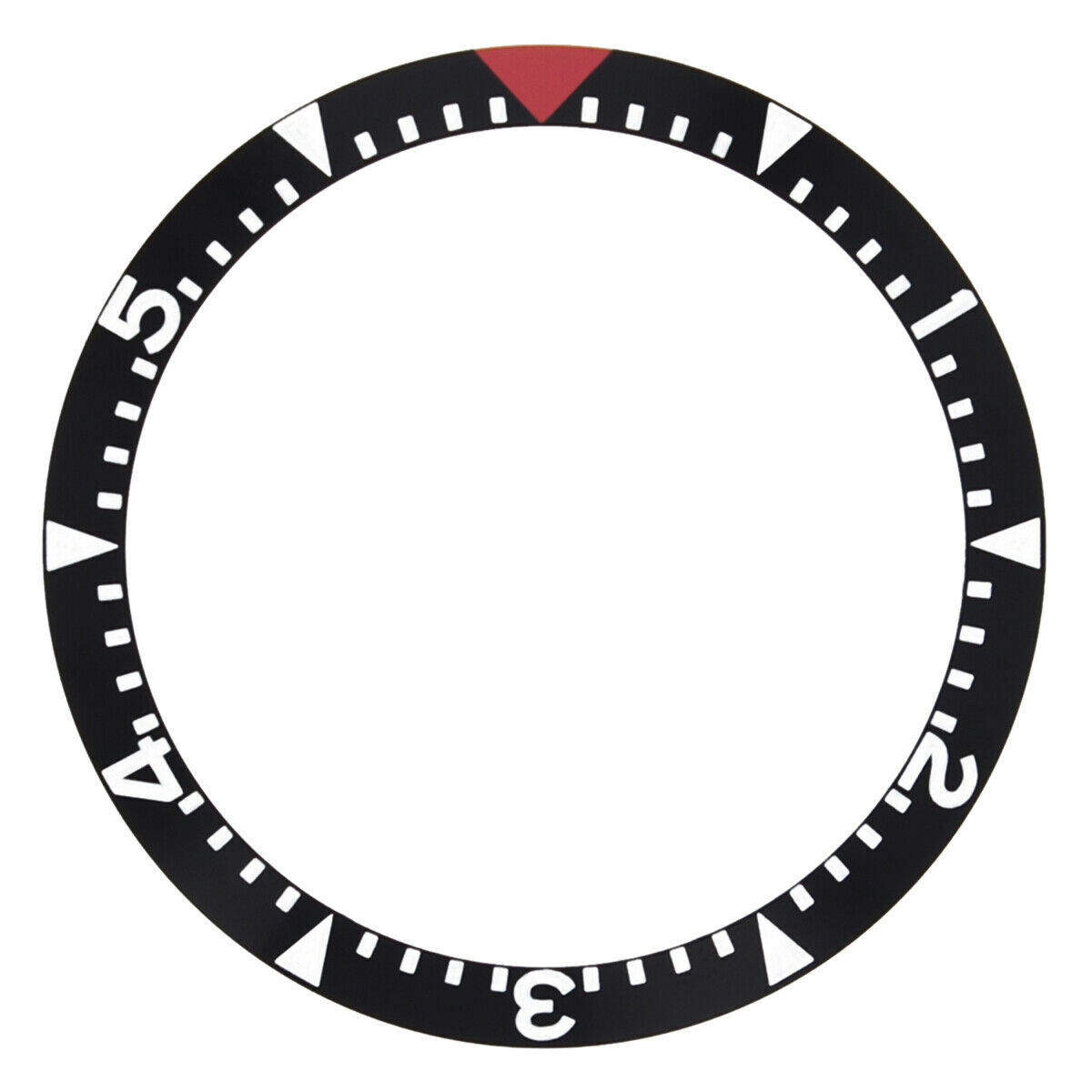 BEZEL INSERT FOR VINTAGE ROLEX SUBMARINER MILGAUSS 6541 WATCH RED TRIANGLE