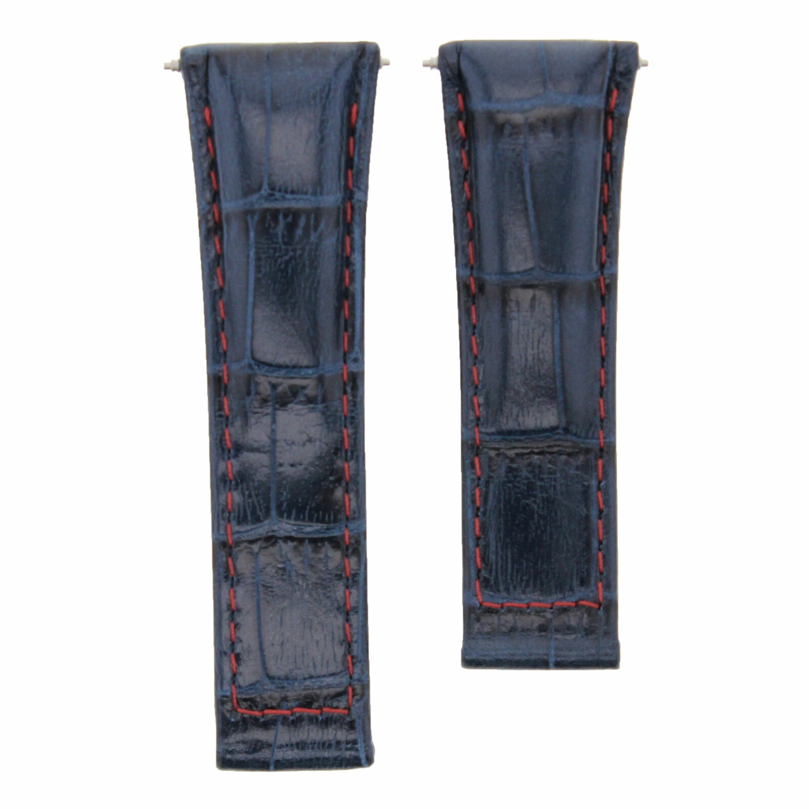 LEATHER STRAP FOR ROLEX DAYTONA WATCH 16519 16523 116520 BLUE RED STITCH REGULAR