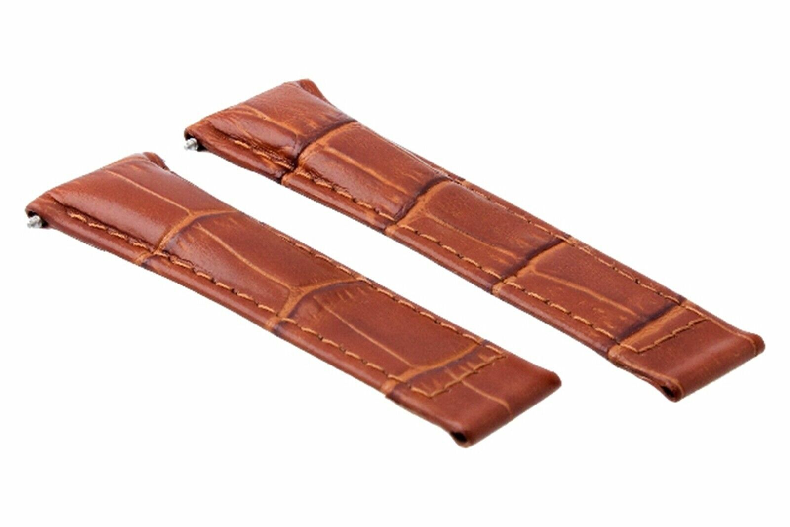 20MM LEATHER STRAP BAND FOR ROLEX DAYTONA WATCH 116520 COGNAC / TAN REGULAR