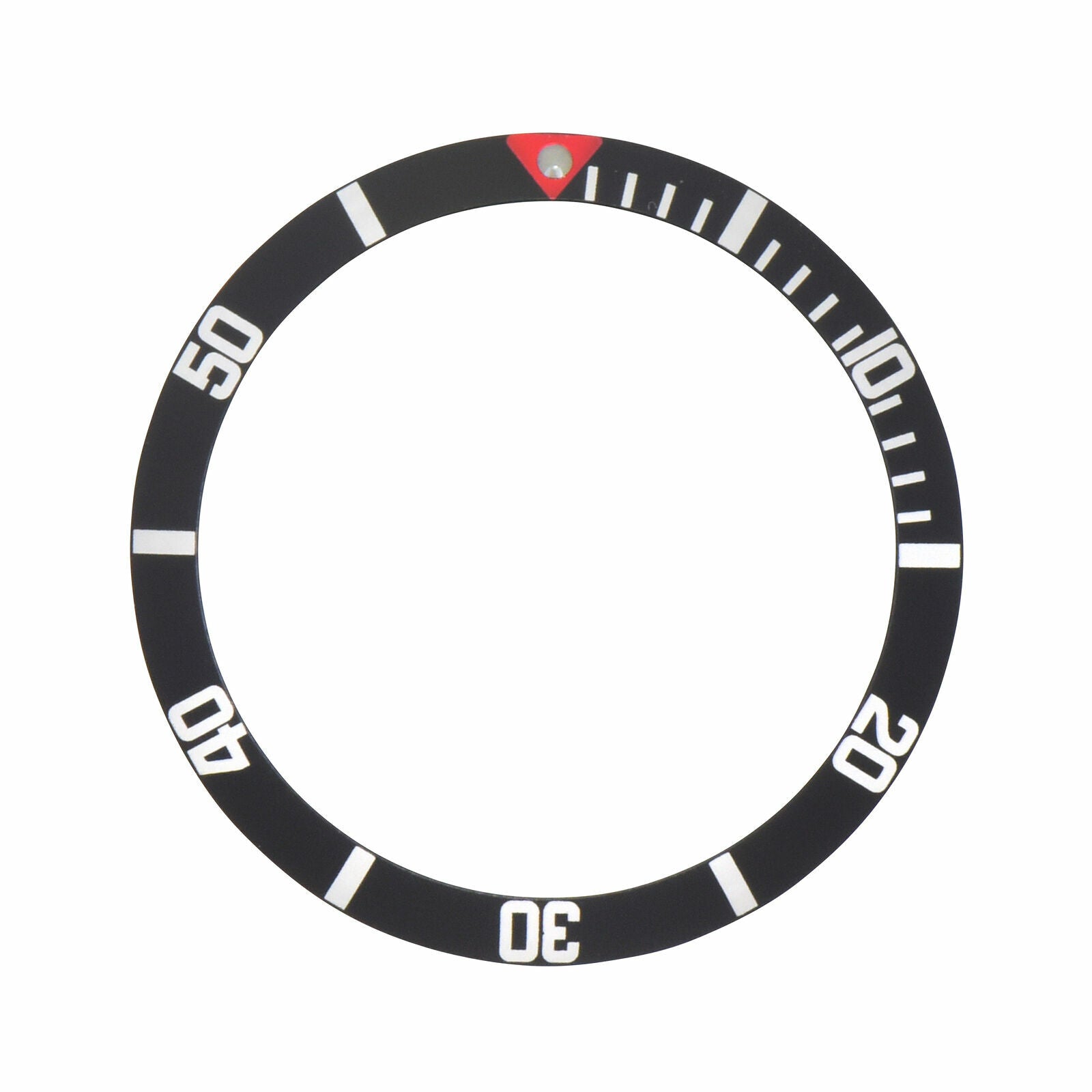BEZEL INSERT FOR ROLEX SUBMARINER 16800 16608 16610 16613 RED TRIANGLE MARKER@12