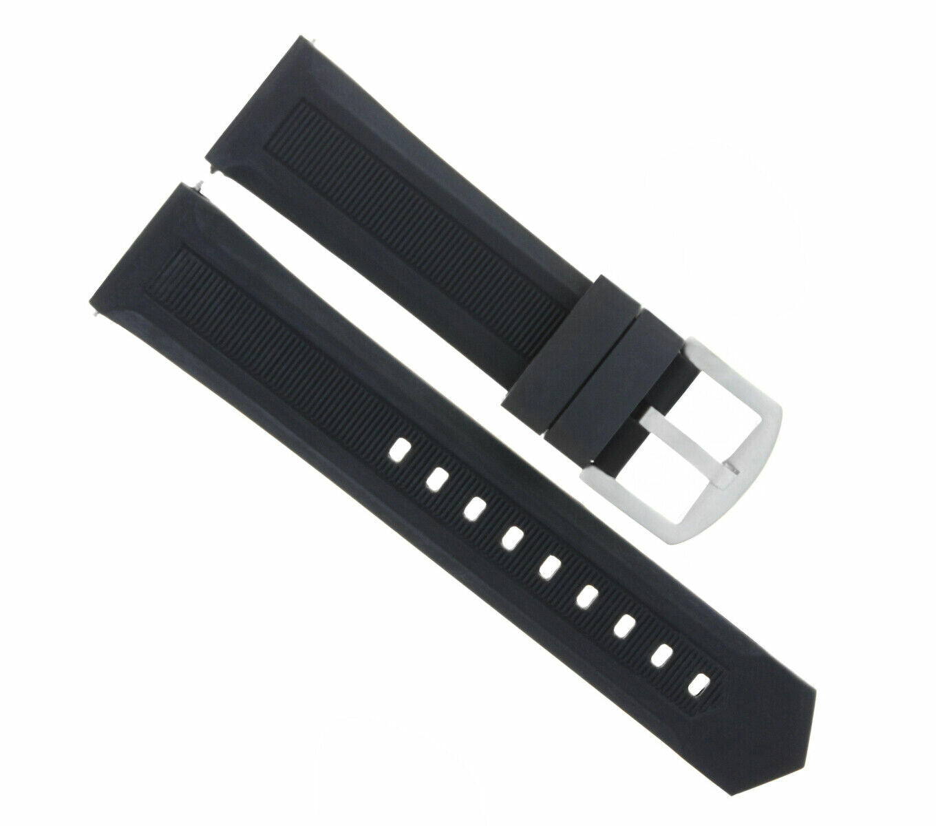 22MM SILCONE RUBBER WATCH BAND STRAP FOR TAG HEUER FORMULA F1 AQUARACER BLACK