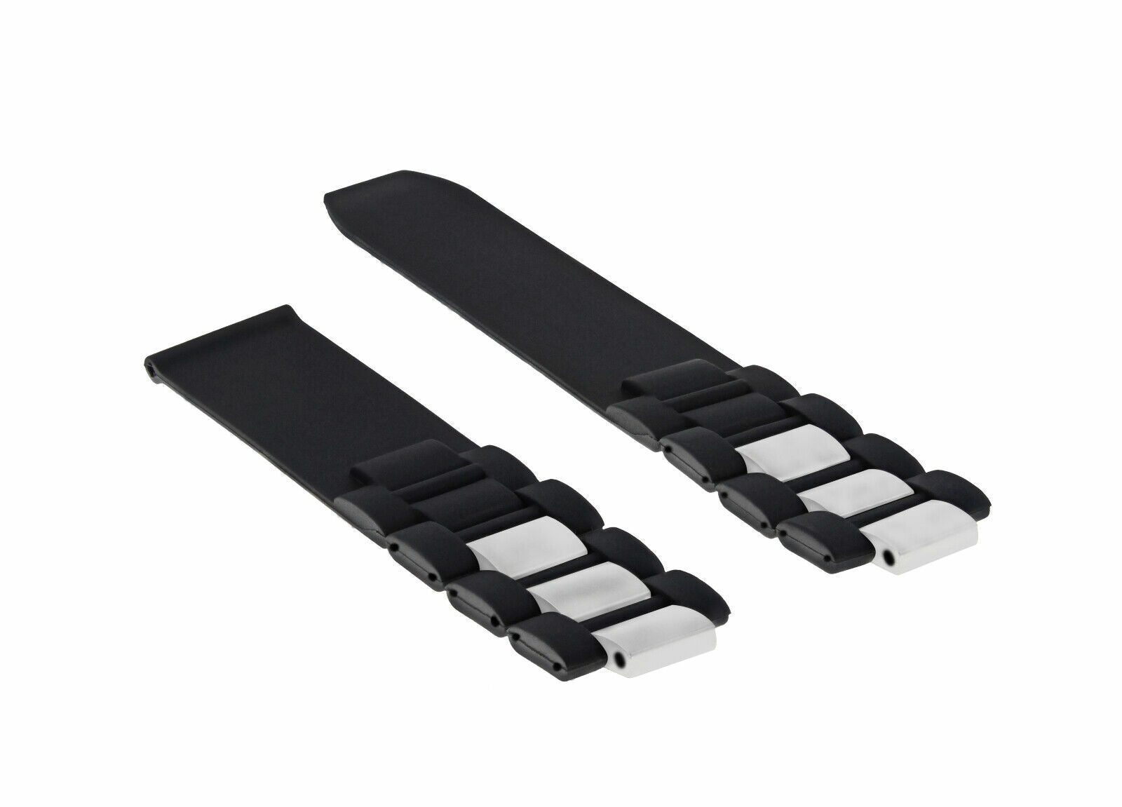 20MM RUBBER SILICONE BAND RUBBER STRAP FOR CARTIER 21 CHRONOSCAPH WATCH BLACK