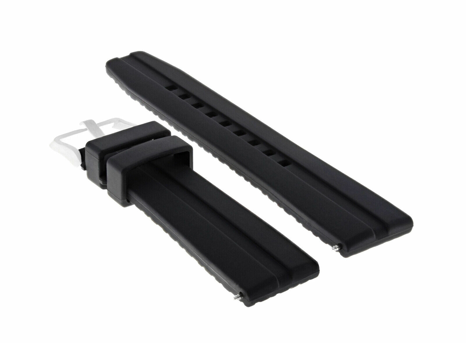 20MM SILICONE RUBBER DIVER BAND STRAP FOR TISSOT PRS516 PRC200 RACING BLACK