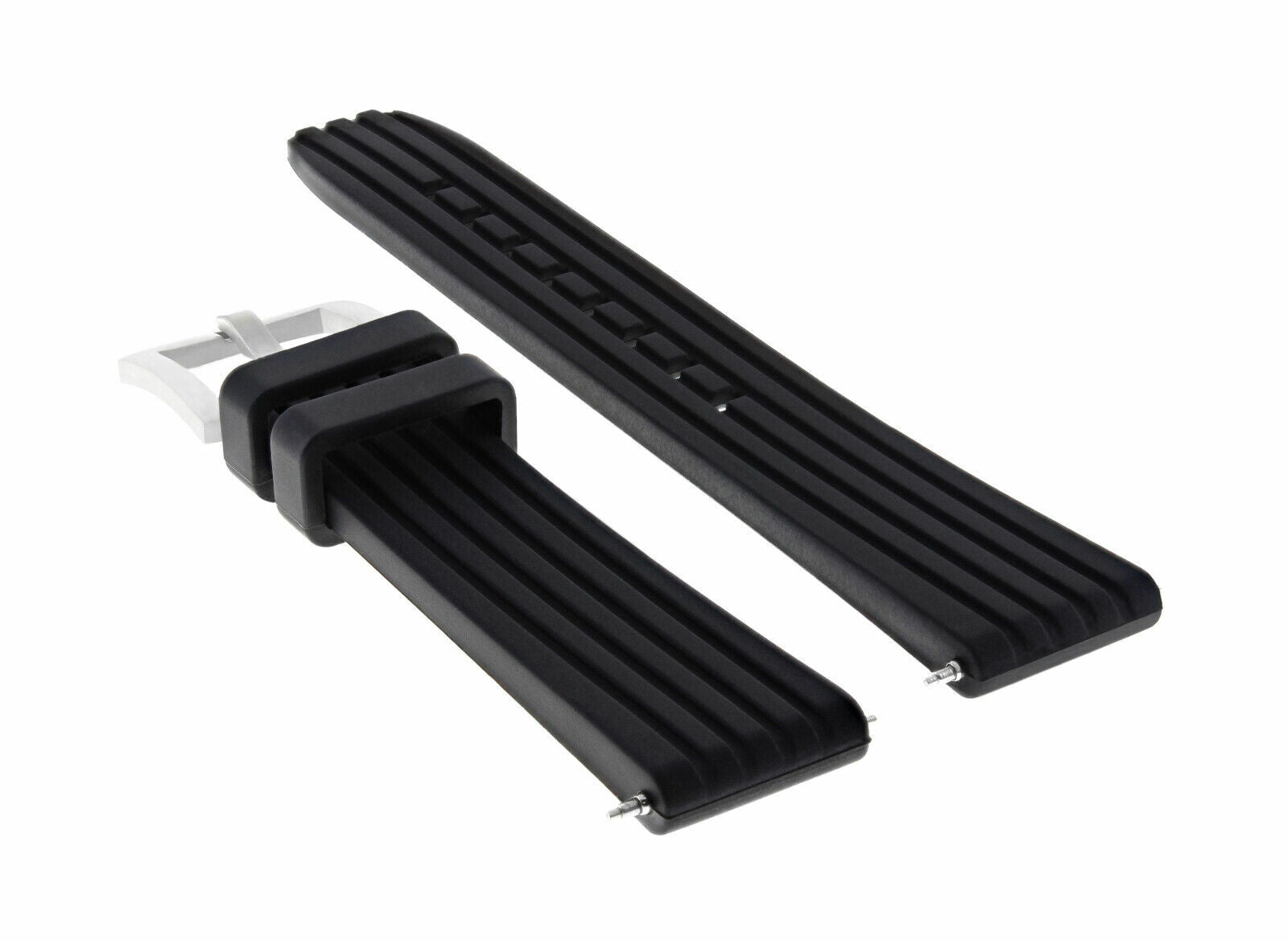 20MM SILICONE RUBBER DIVER BAND STRAP FOR BREITLING CHRONOMAT A13035 COLT BLACK