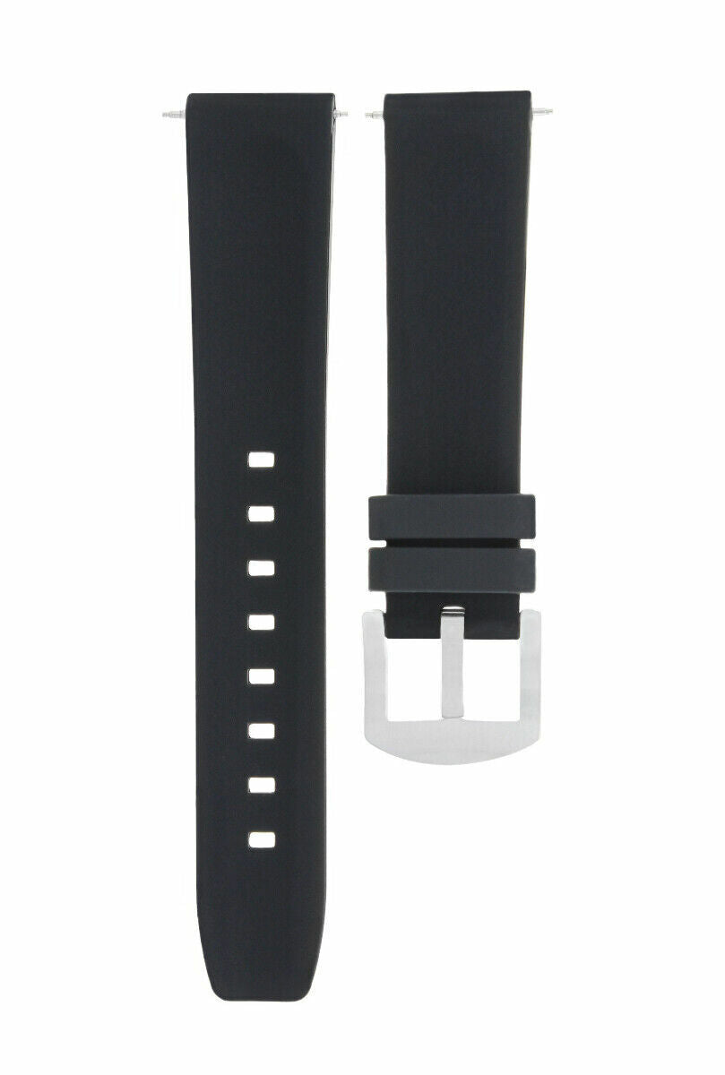 20MM SILICONE RUBBER DIVER BAND STRAP FOR BREITLING CHRONOMAT A13035 COLT BLACK