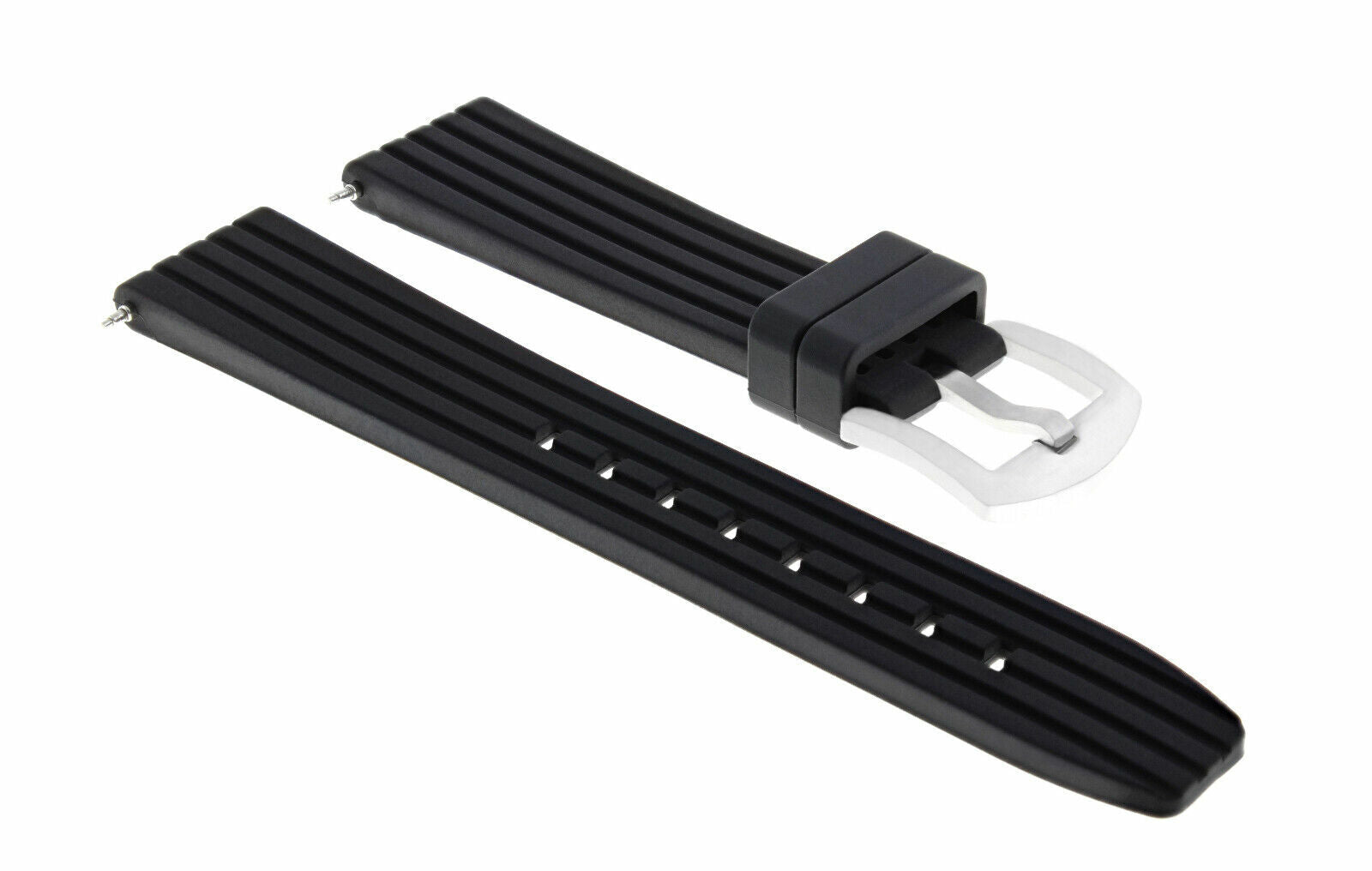 20MM SILICONE RUBBER DIVER BAND STRAP FOR BREITLING CHRONOMAT A13035 COLT BLACK